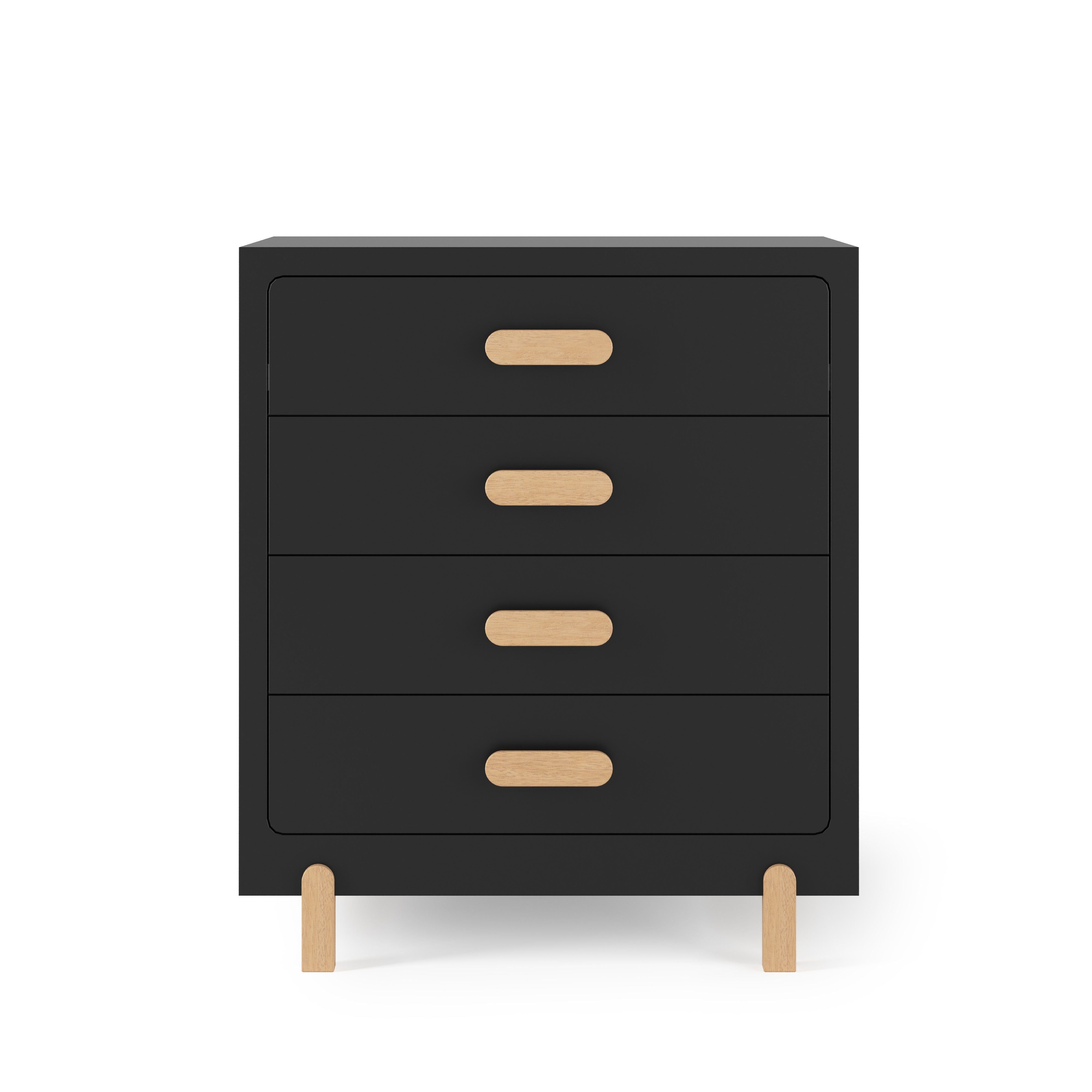 Park Heights 4-Drawer Chest - Caviar Black