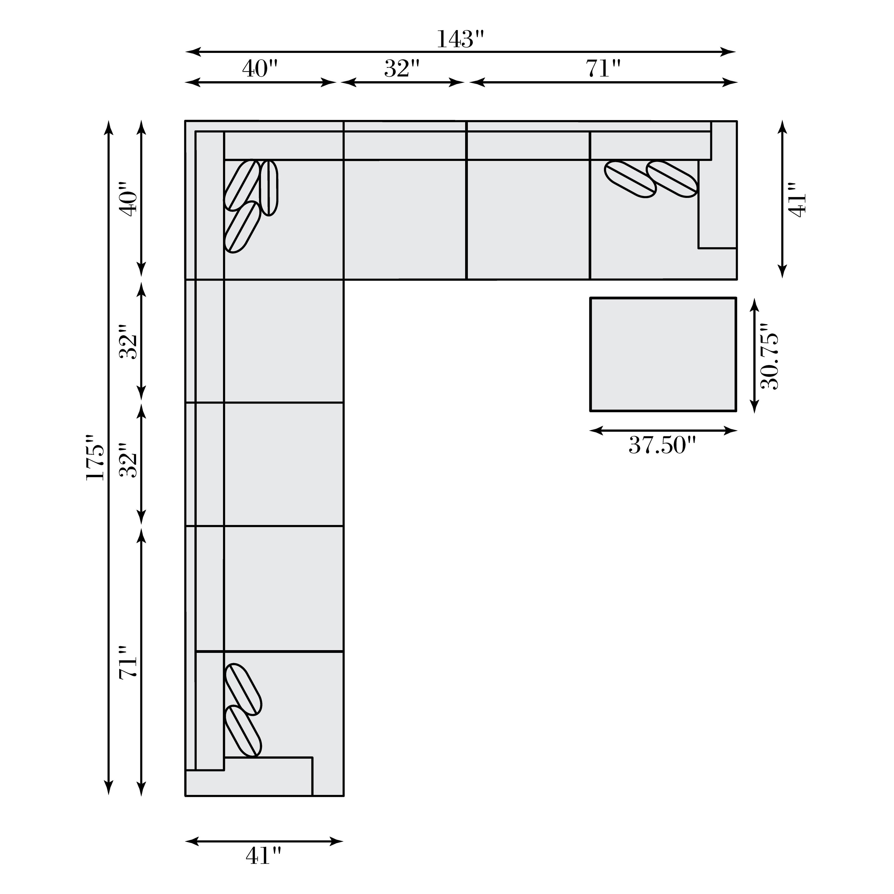 Bernhardt Furniture Serena Fabric Sectional