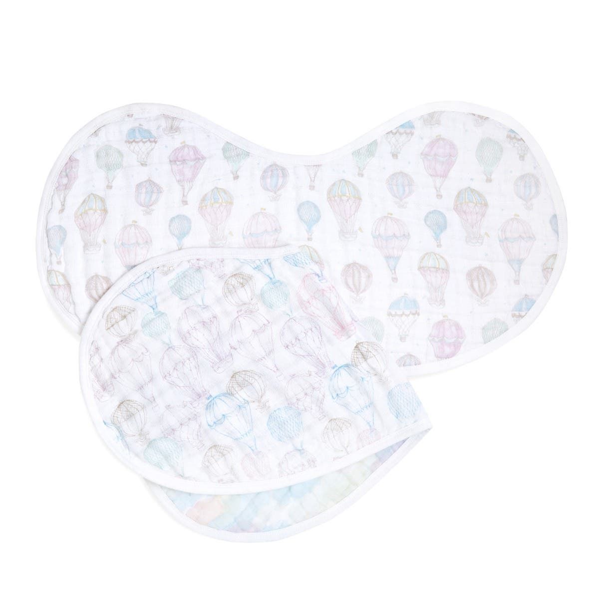 Organic Cotton Muslin Burpy Bibs 2 Pack