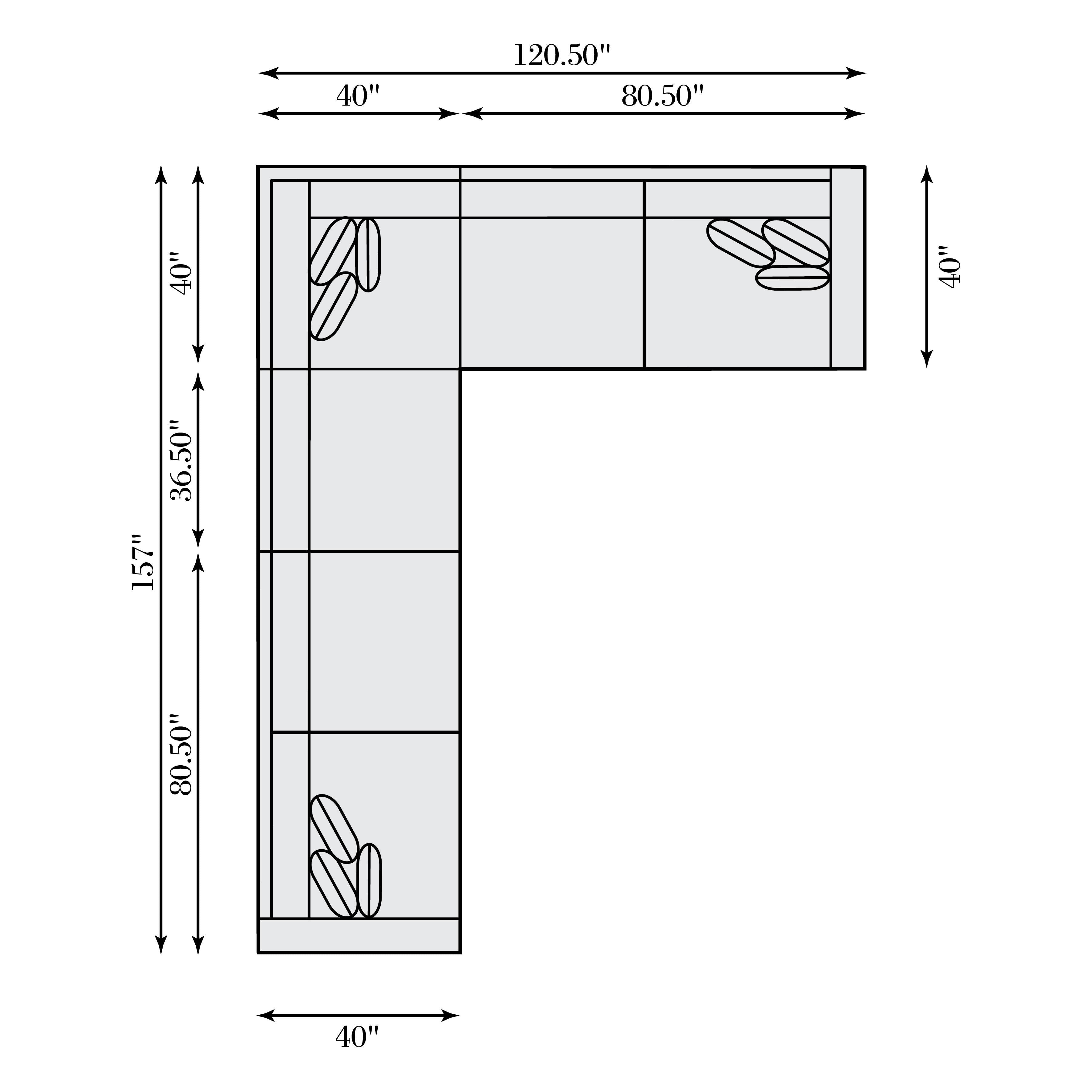 Bernhardt Helena Fabric Sectional Wood Foot