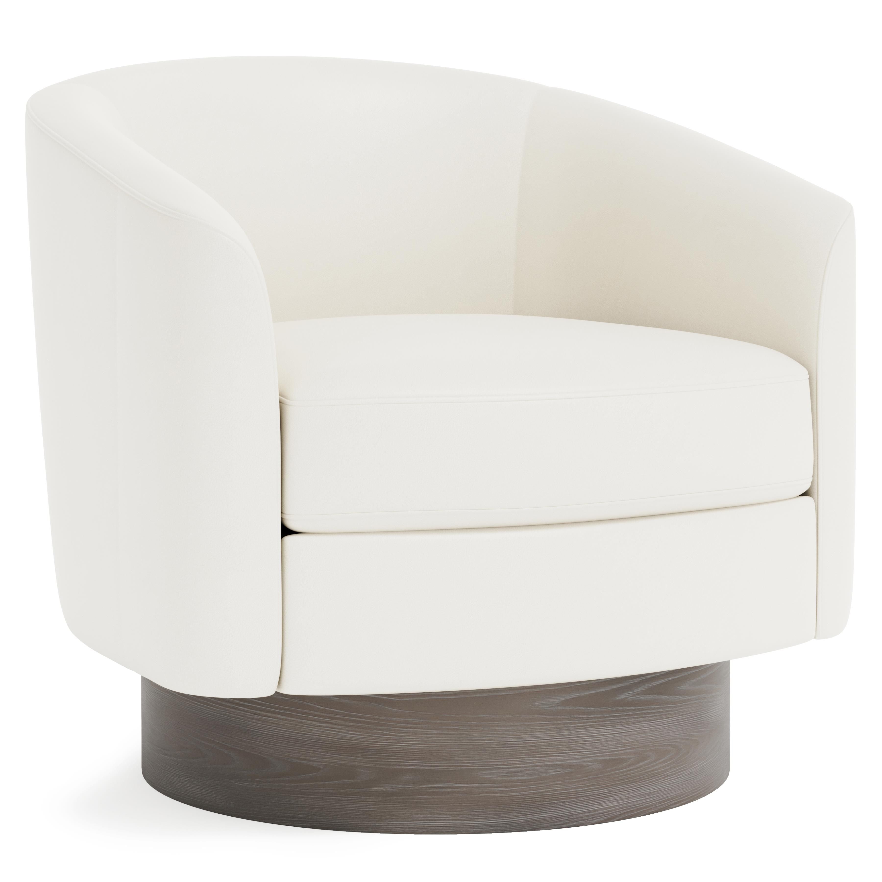 Bernhardt Furniture Camino Leather Swivel Chair