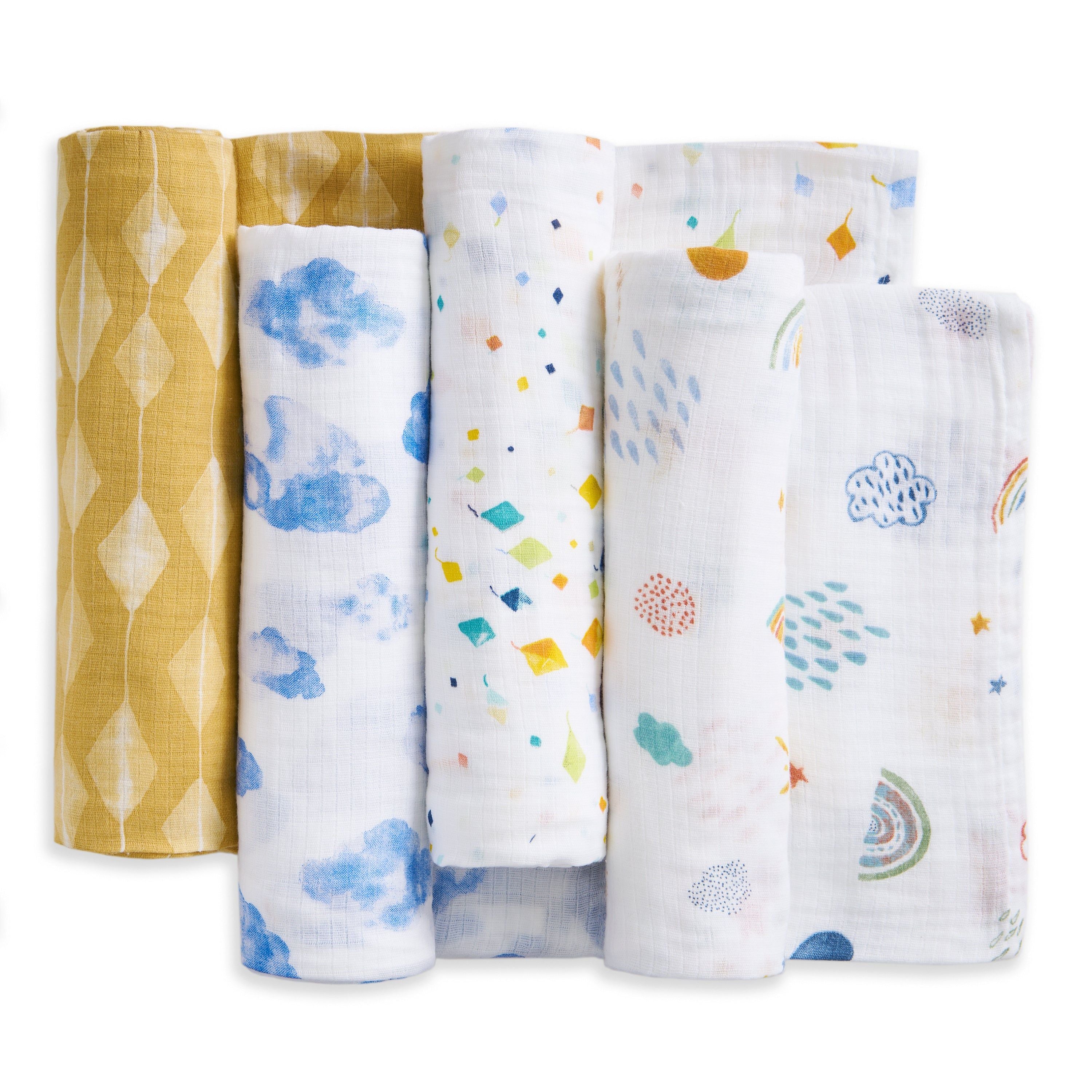 Essentials Cotton Muslin Swaddle Blanket 4 Pack