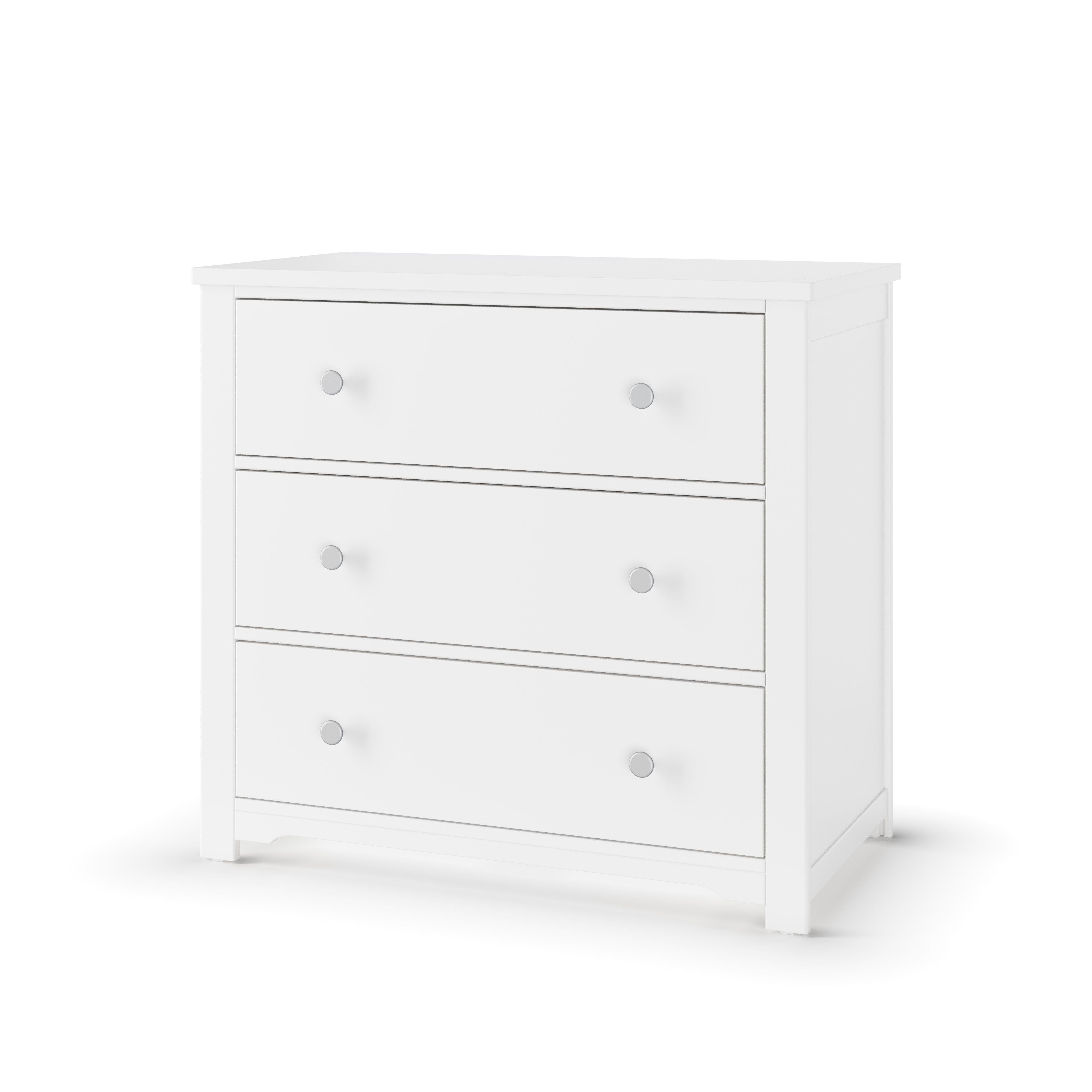 Harmony 3-Drawer Dresser With Changing Table Topper Matte White