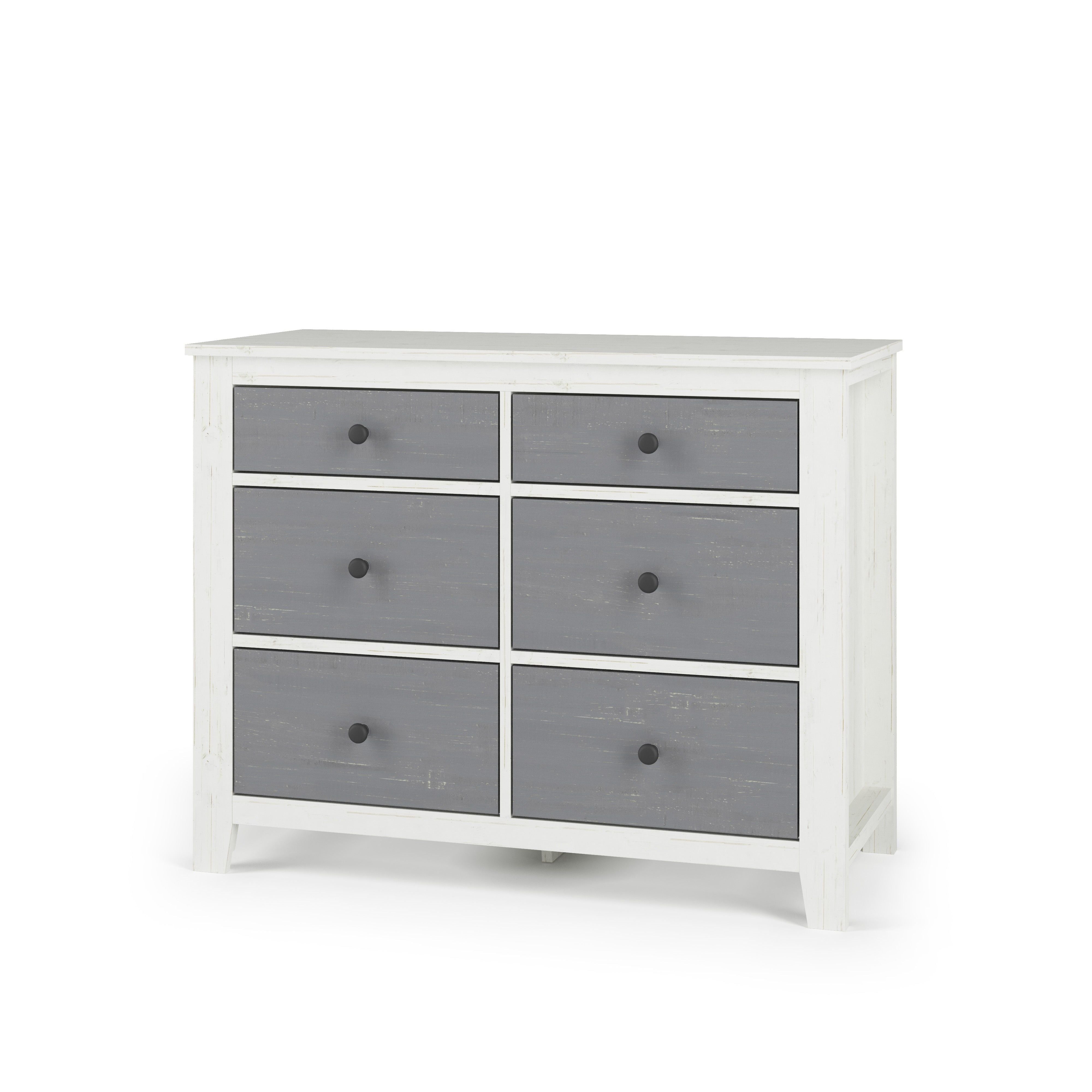 Ocean Grove Double Dresser, White/Gray