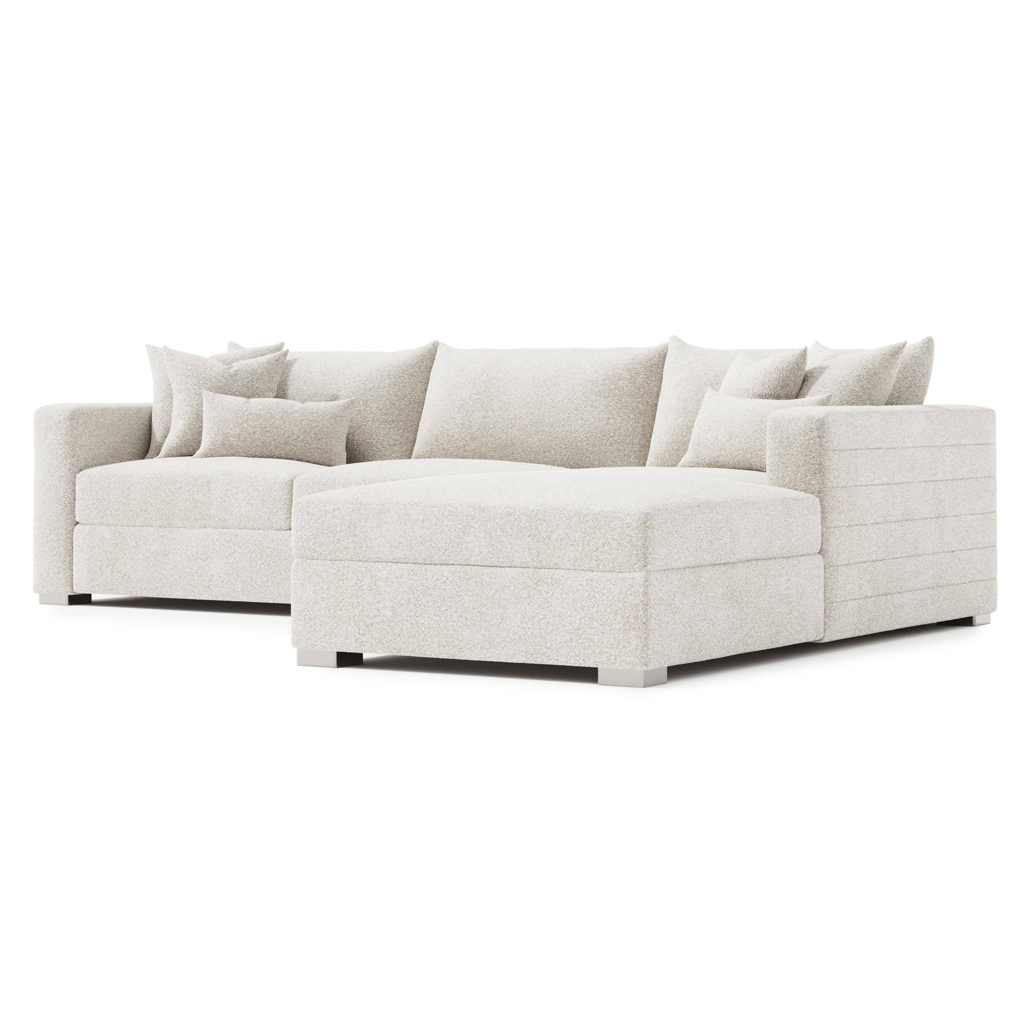 Bernhardt Helena Fabric Sectional Metal Foot
