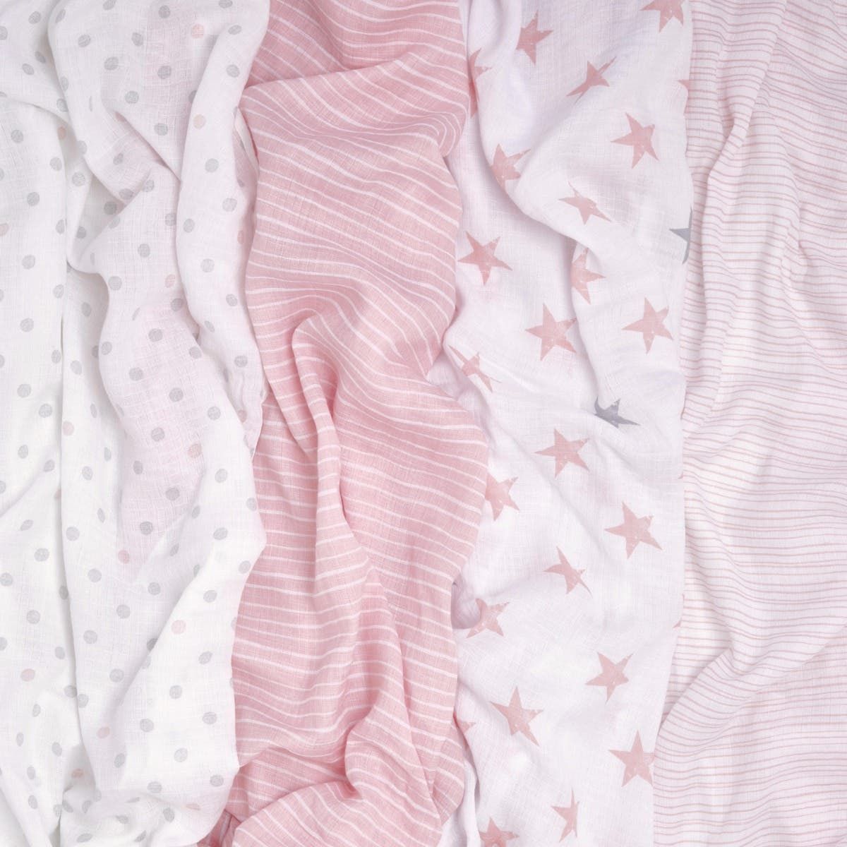 Essentials Cotton Muslin Swaddle Blanket 4 Pack