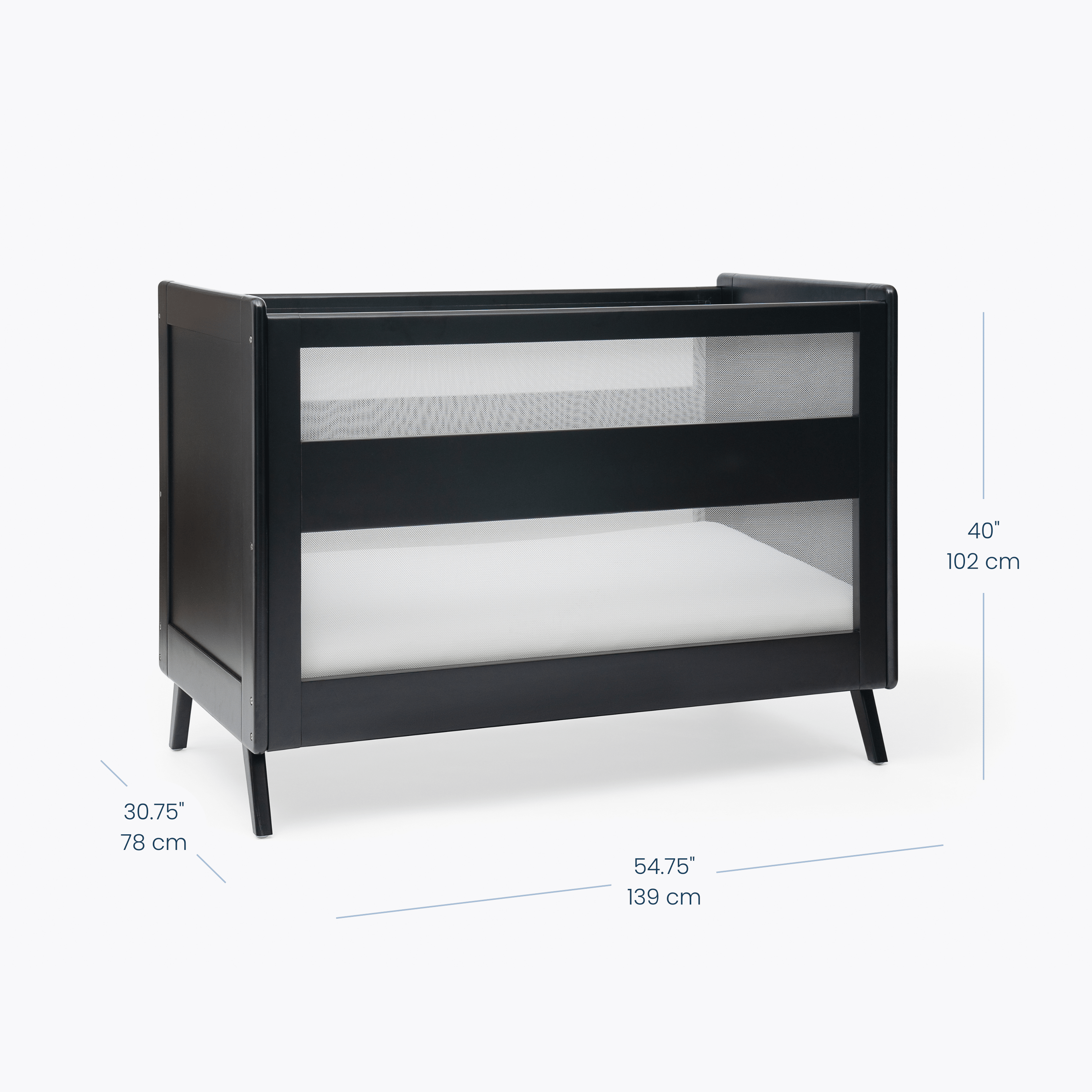 3-in-1 Convertible Full Size Breathable Mesh Crib