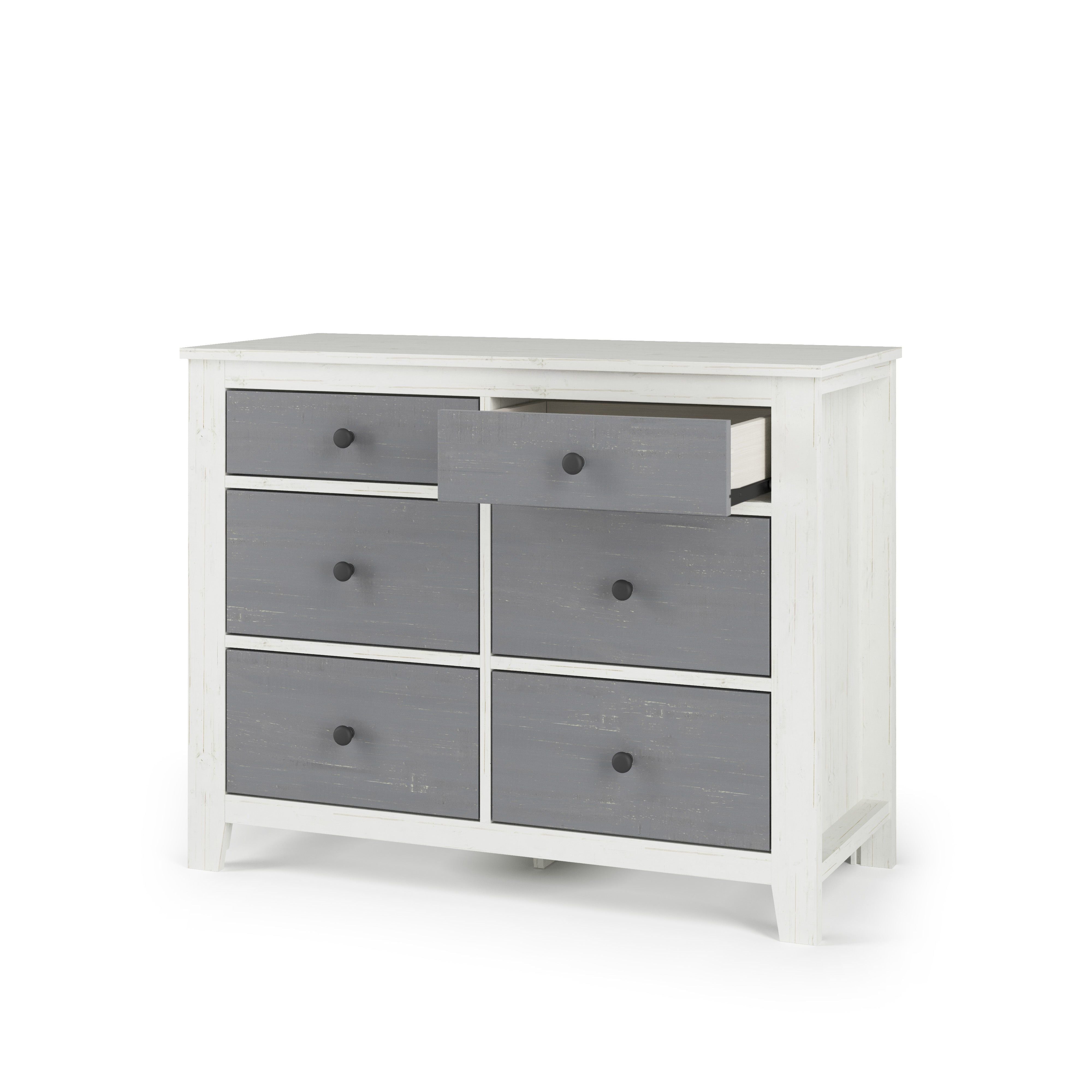 Ocean Grove Double Dresser, White/Gray