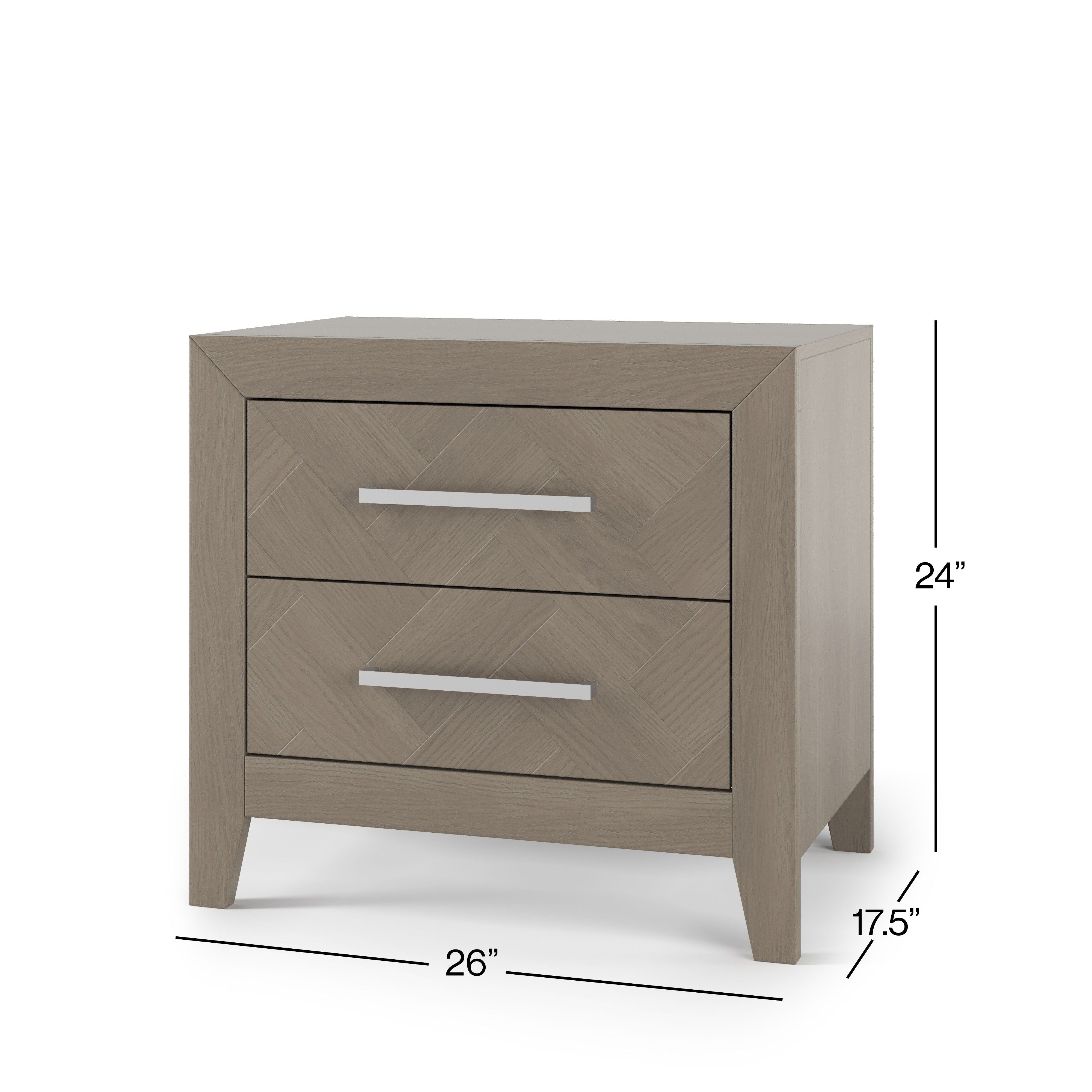Kieran Nightstand, Crescent Gray