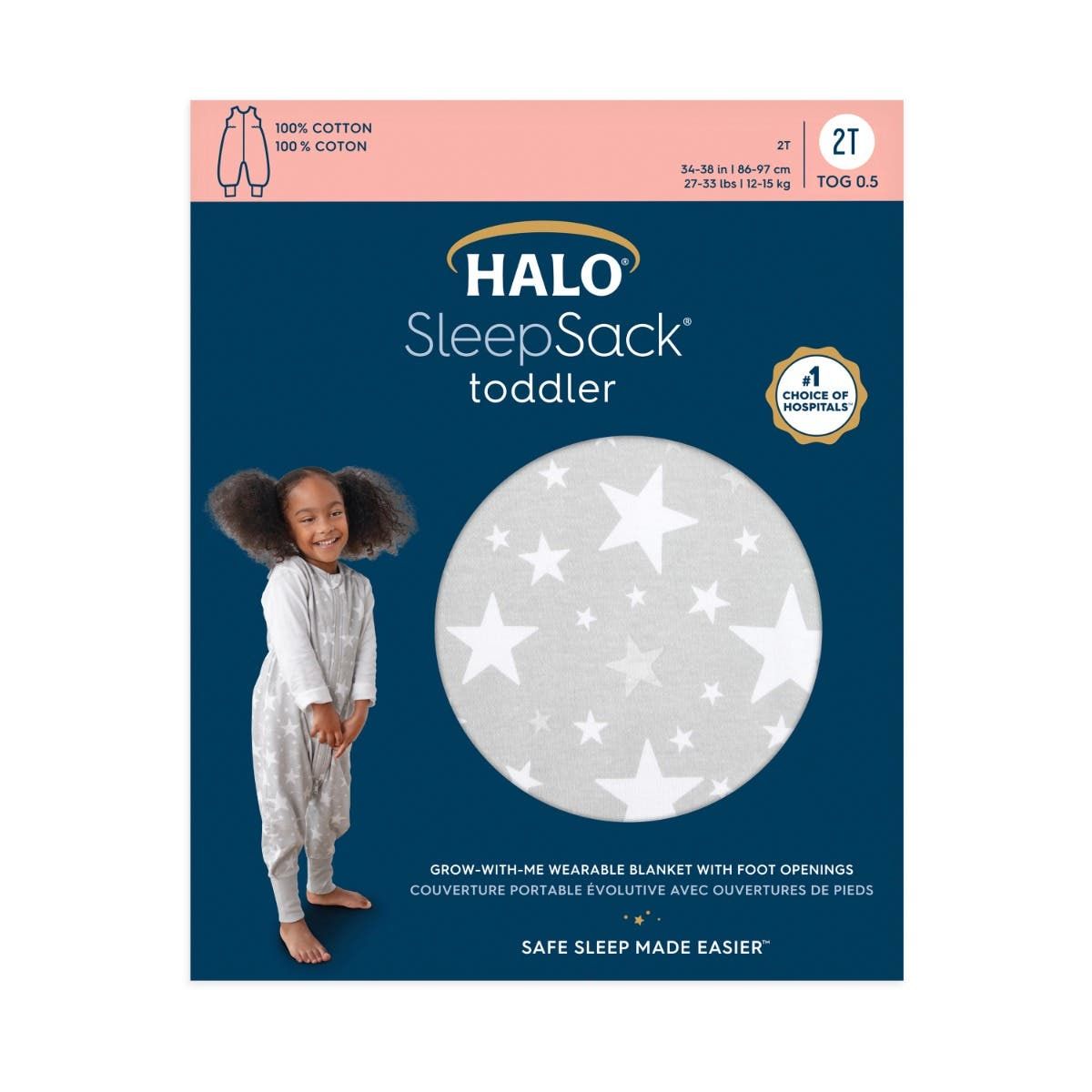 Halo Sleep Toddler 100% Cotton Tog 0.5 Sleepsack