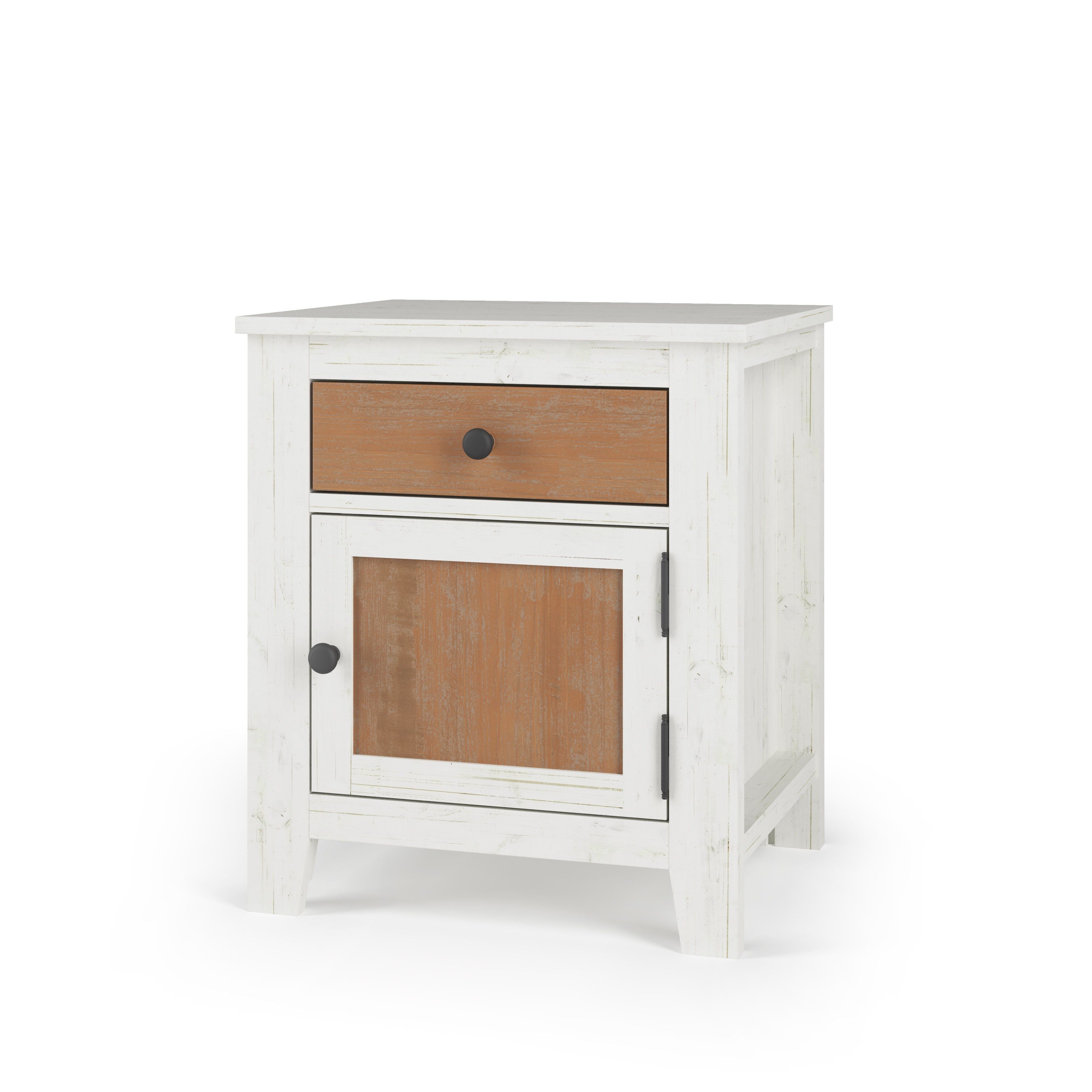 Ocean Grove Nightstand, White/Brown