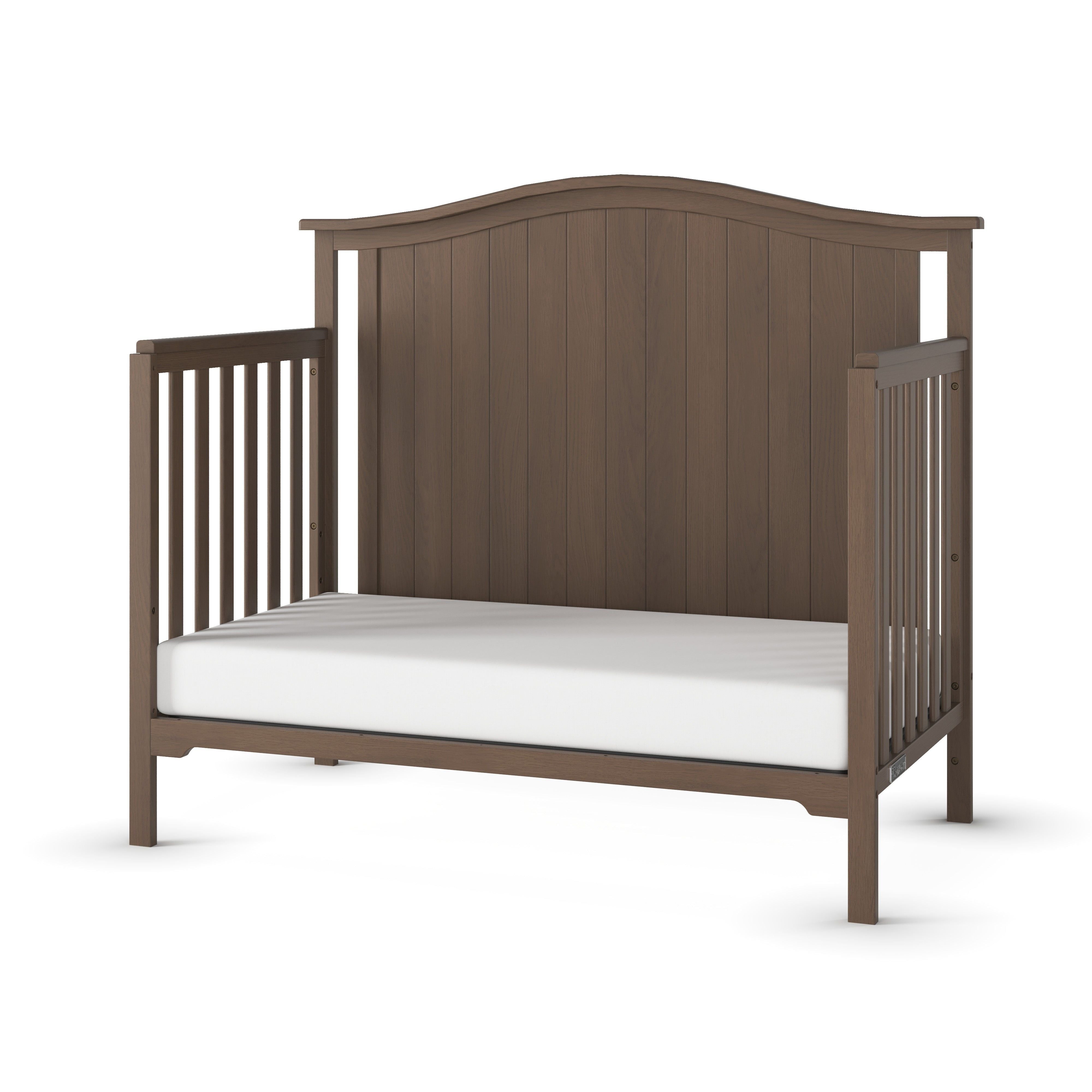 Hampton Arch Top 4-in-1 Convertible Crib in Dusty Heather