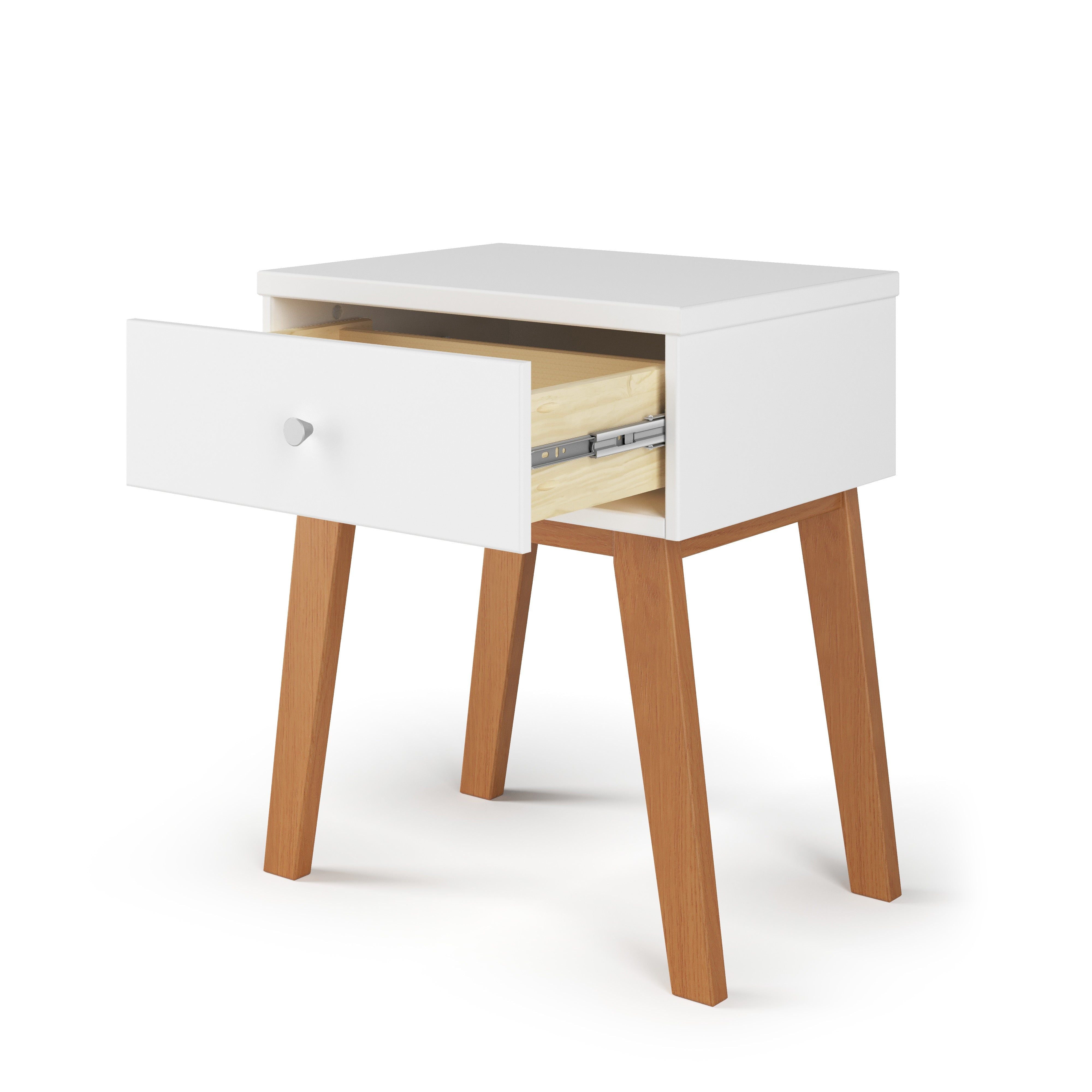 Soho Nightstand White Natural