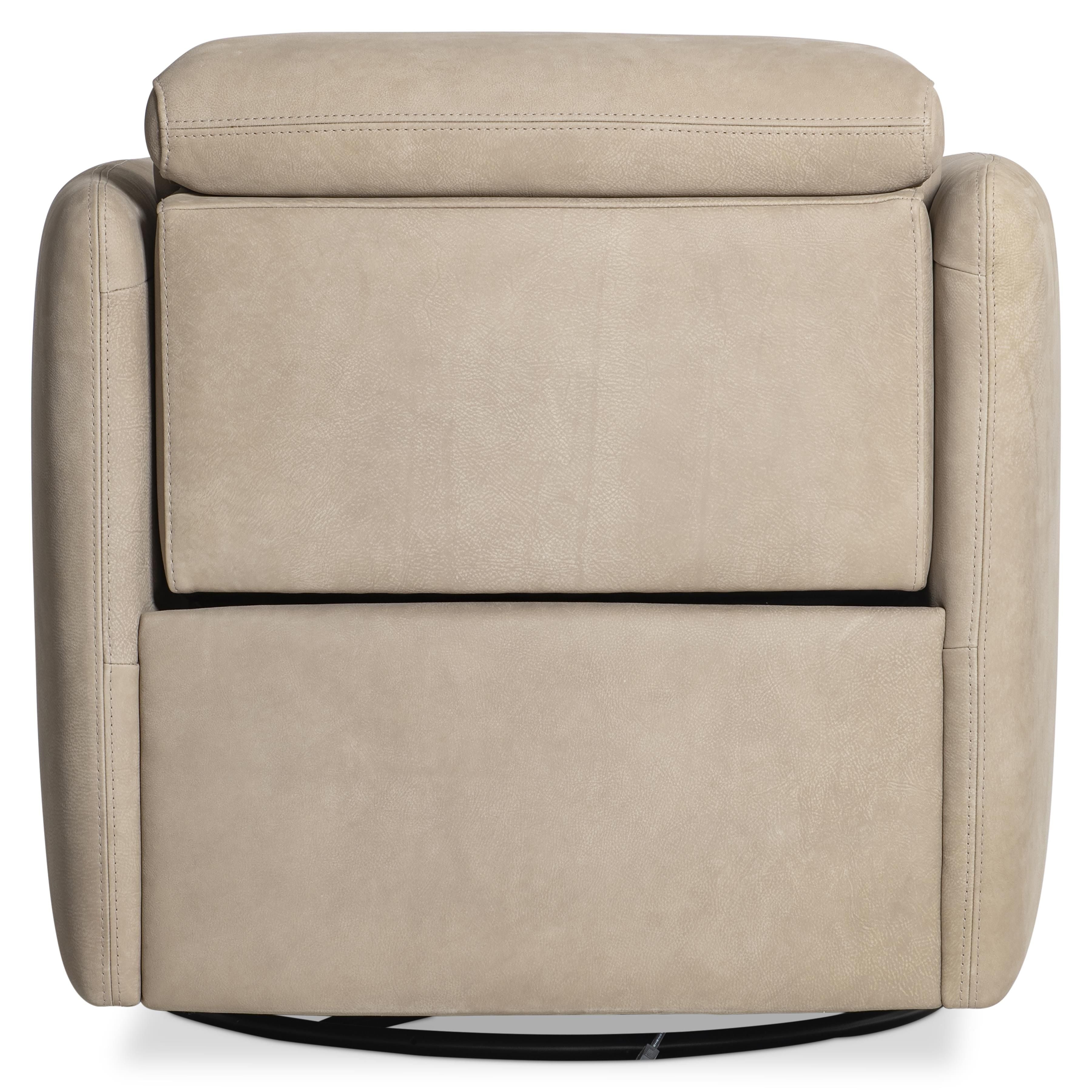 Bernhardt Furniture – Livvy Leather Power Motion Swivel Chair