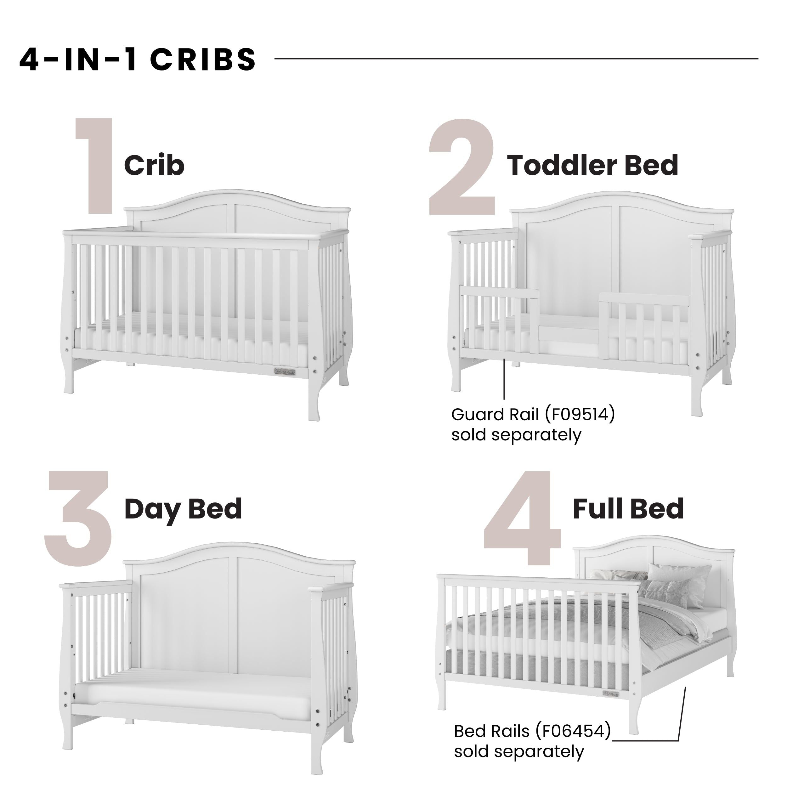 Camden 3-Piece Nursery Set With Crib, Dresser, And Nightstand