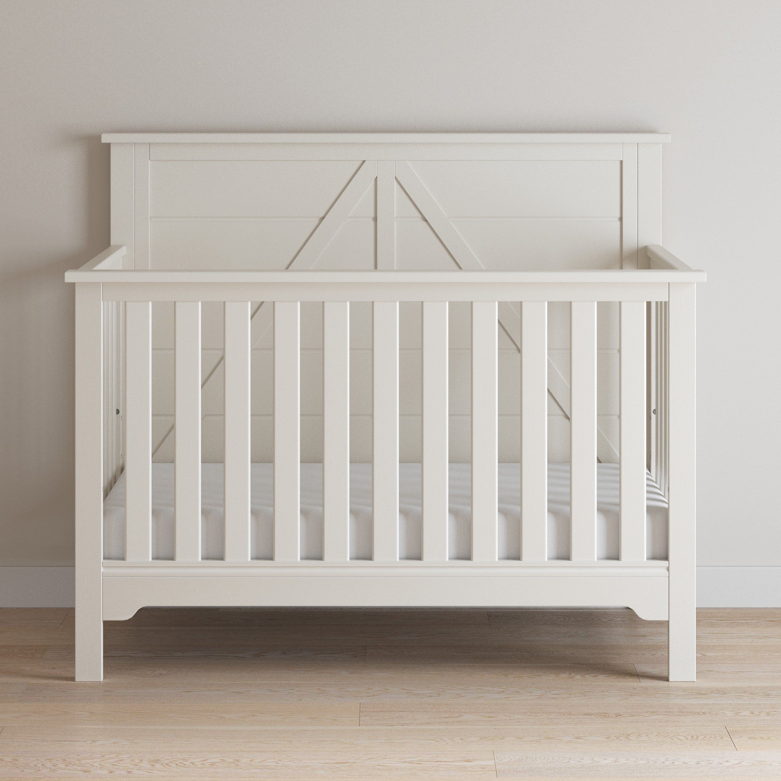 Woodland 4-in-1 Convertible Crib, Brushed Cotton