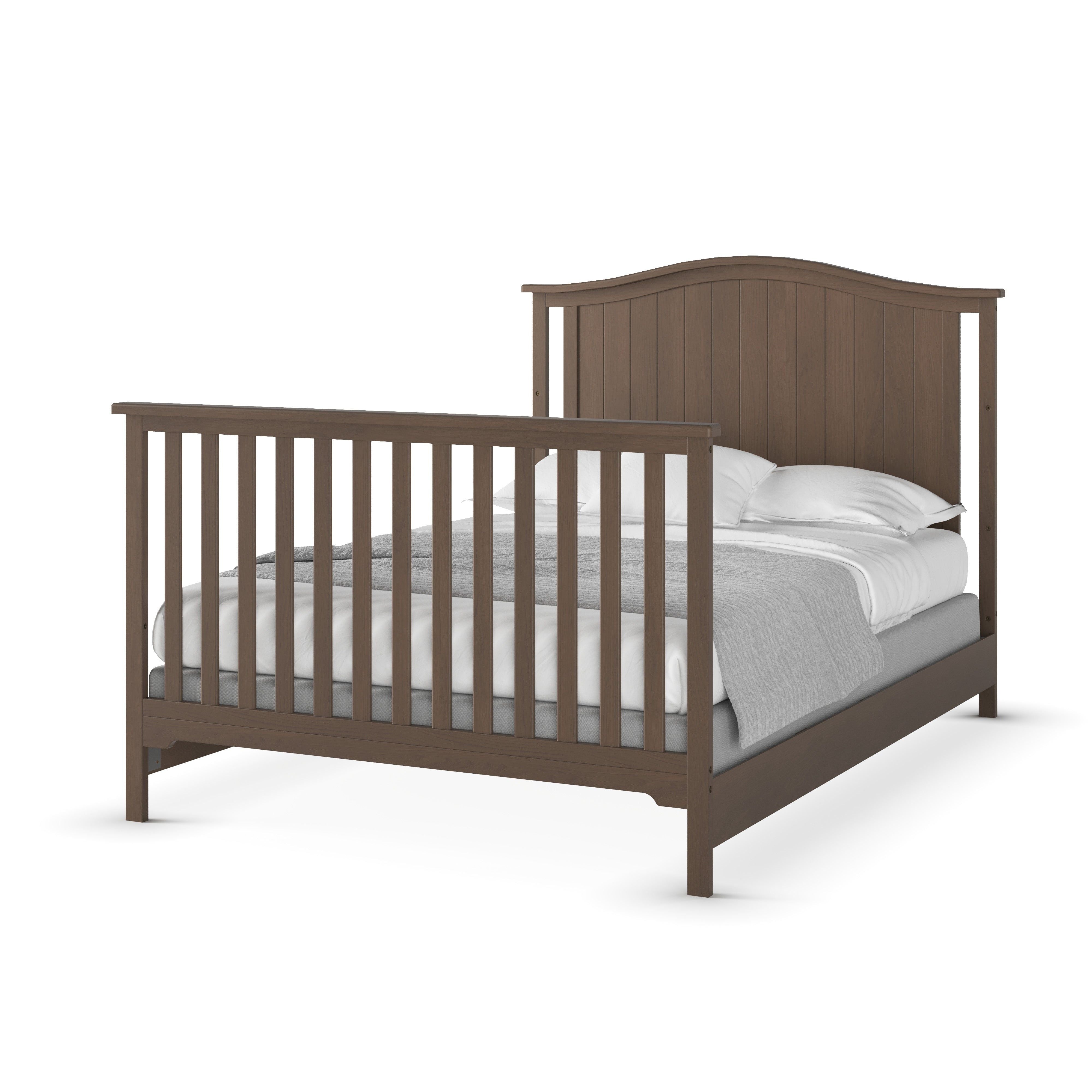Hampton Arch Top 4-in-1 Convertible Crib, Dapper Grey