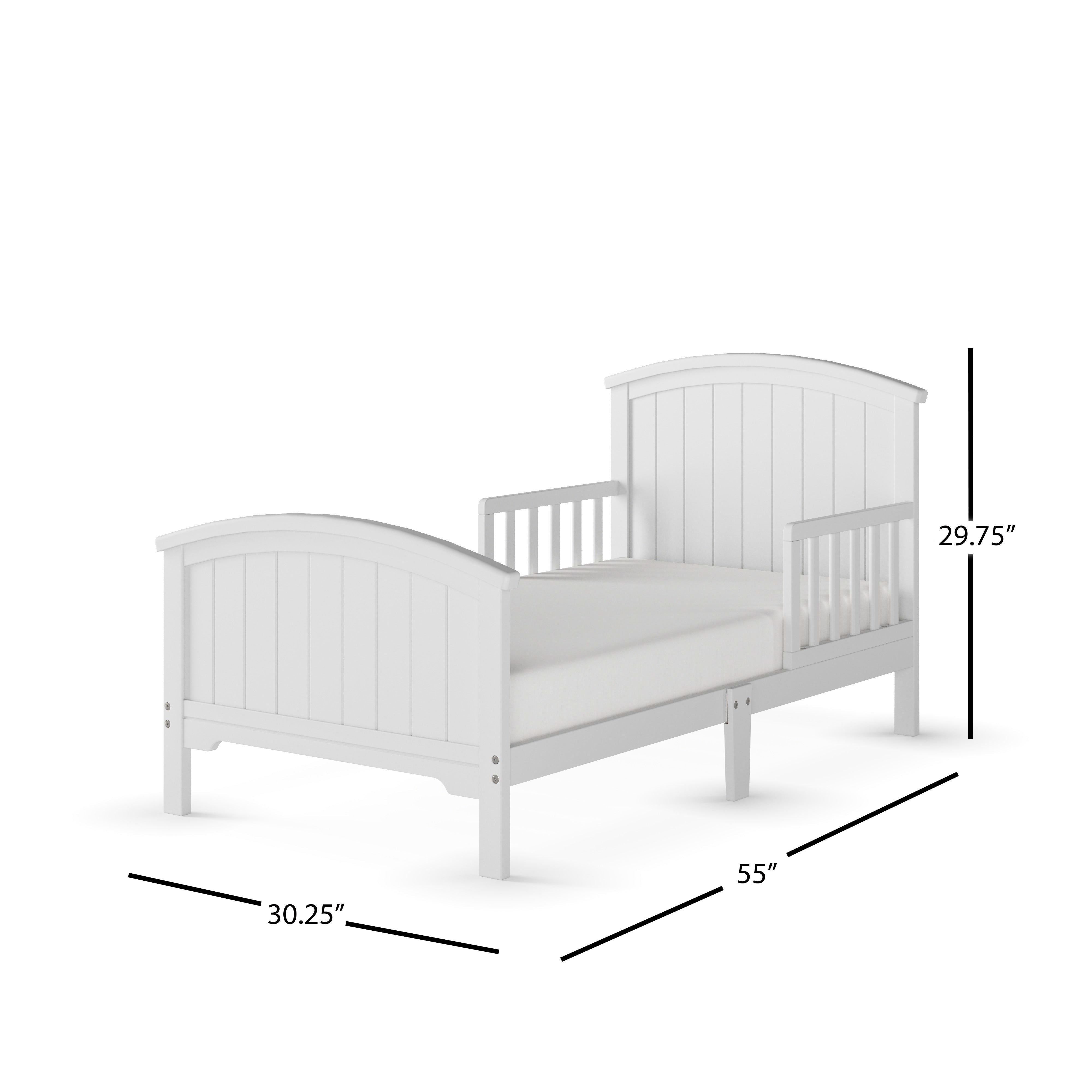 Hampton Toddler Bed, Matte White