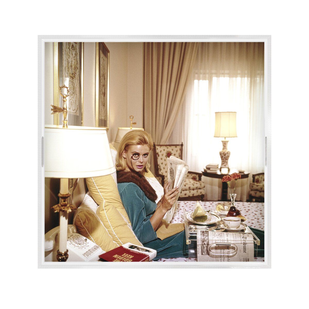 Monocled Miss Tray By Slim Aarons
