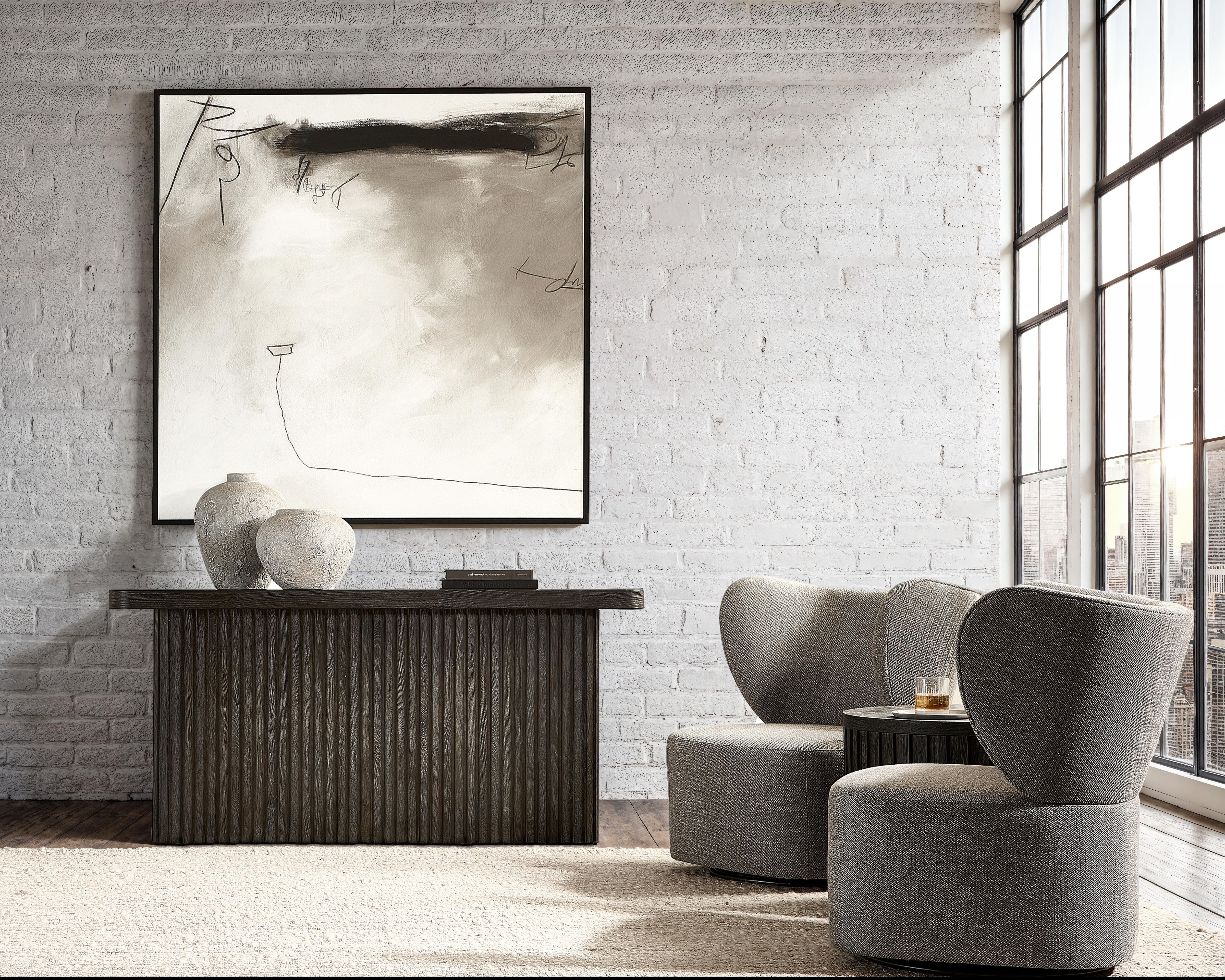 Bernhardt Oliver Fabric Swivel Chair