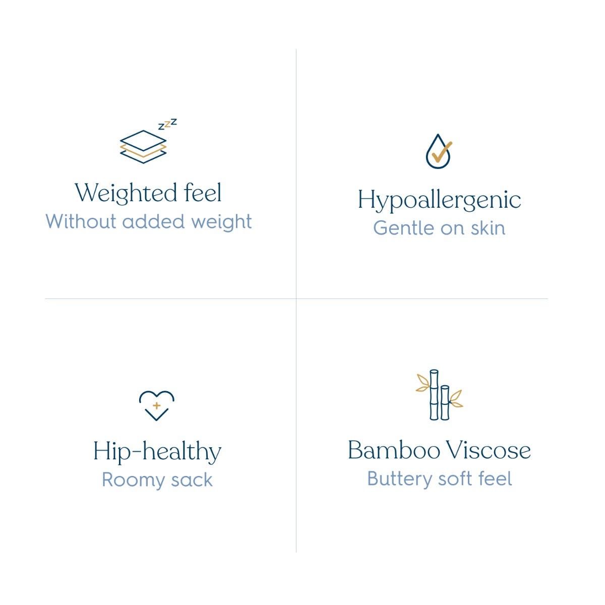 Supersoft Bamboo SleepSack Wearable Blanket Tog 1.5