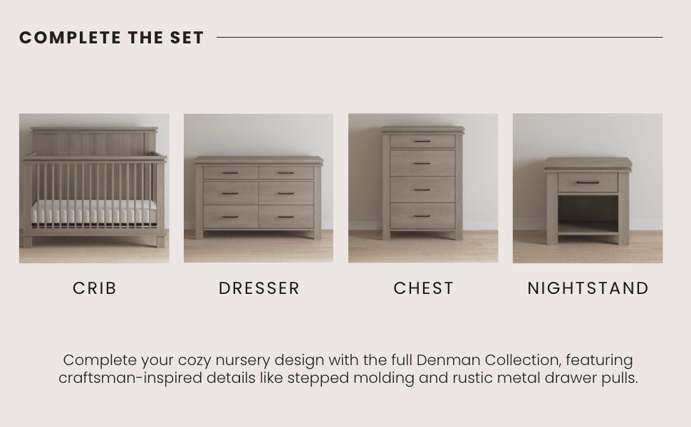 Denman Nightstand, Crescent Gray