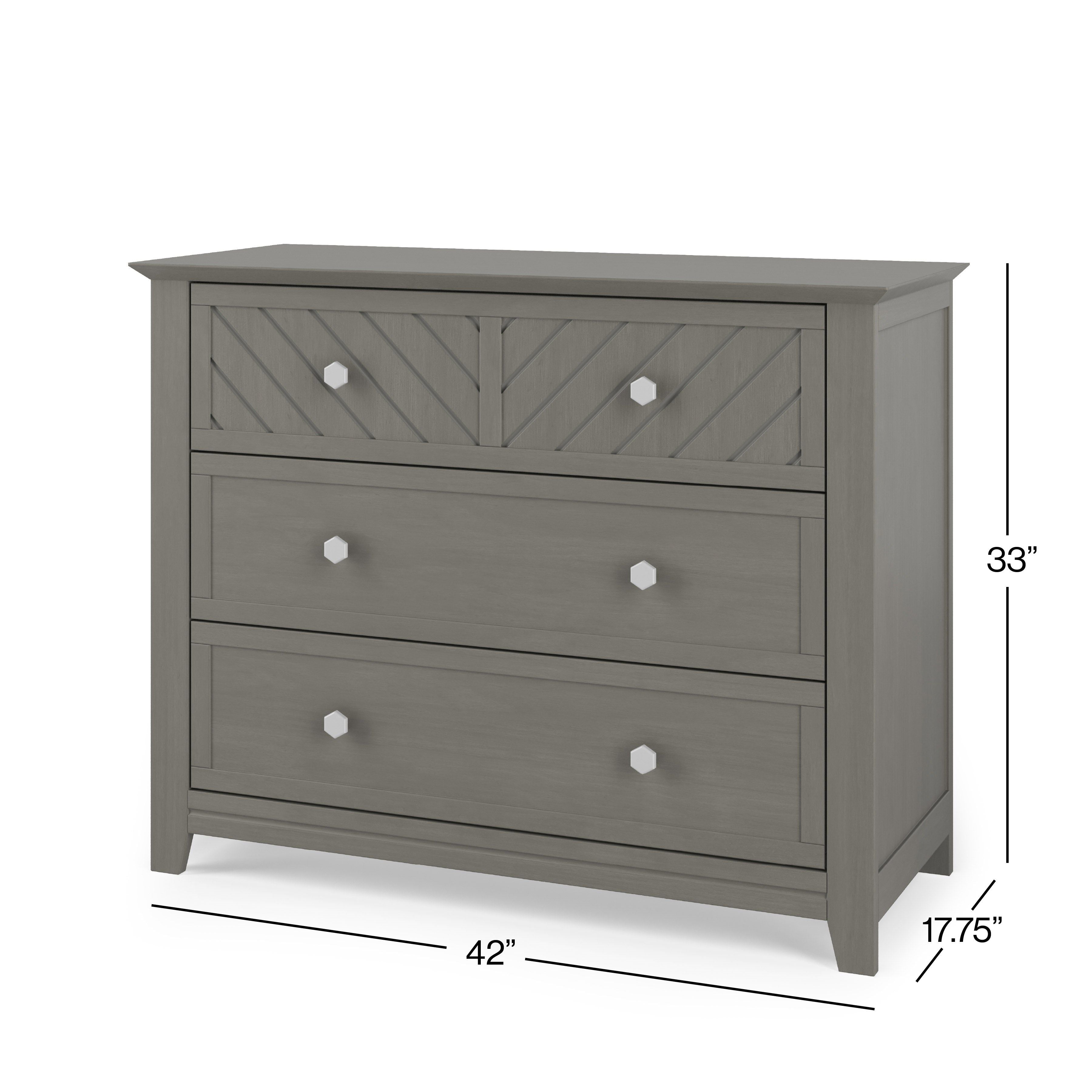 Atwood 3-Drawer Dresser, Lunar Gray