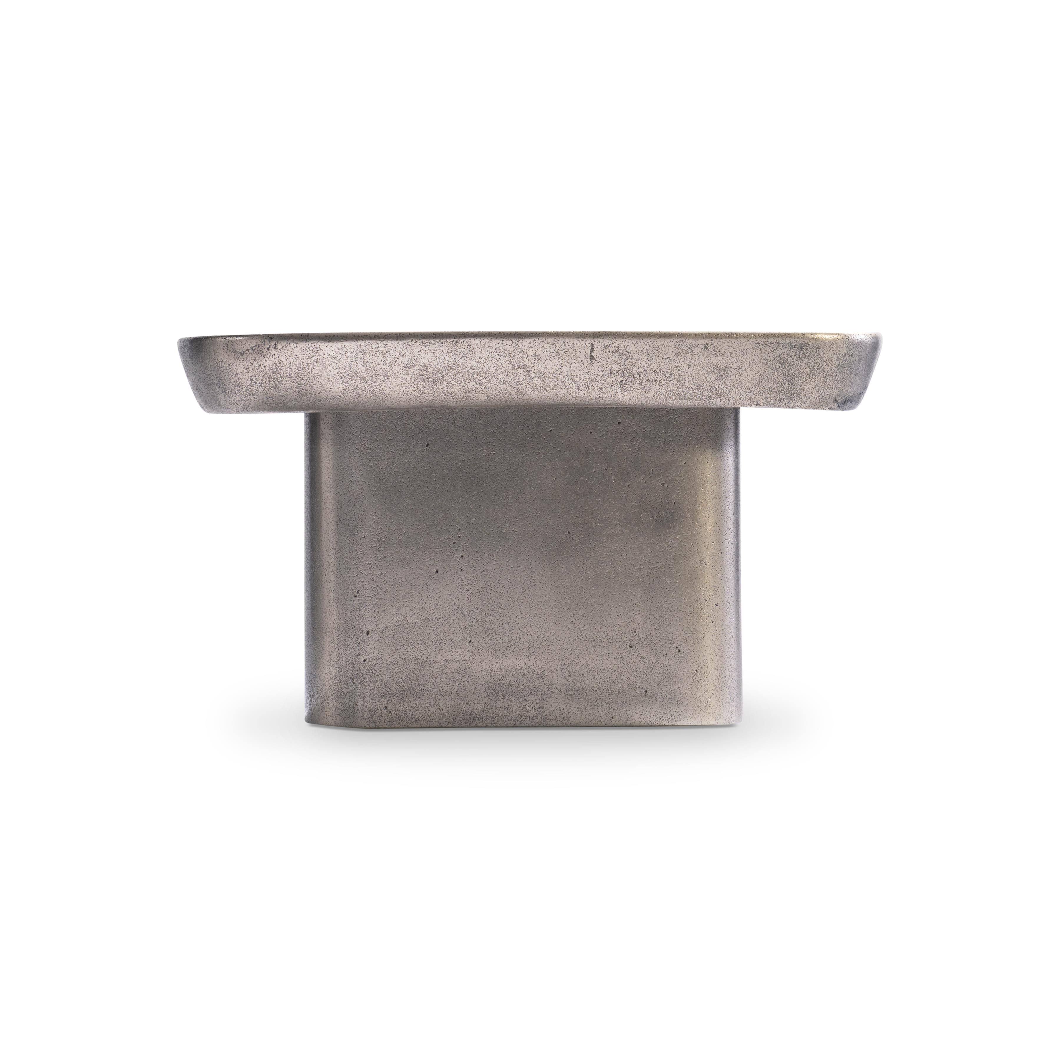 Bernhardt Clawson Cocktail Table Cast Aluminum Graphite
