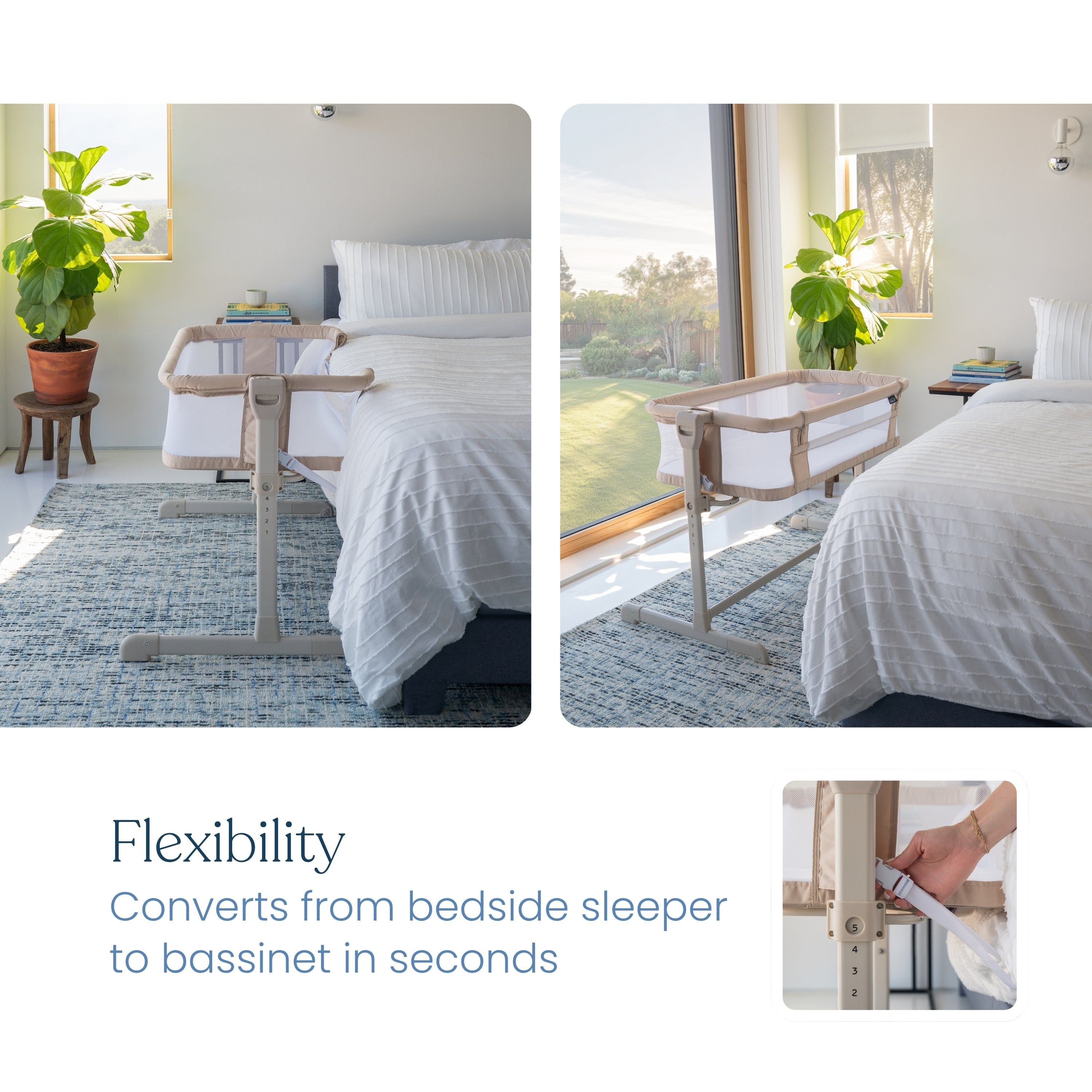 2-in-1 Bedside Bassinet Sleeper