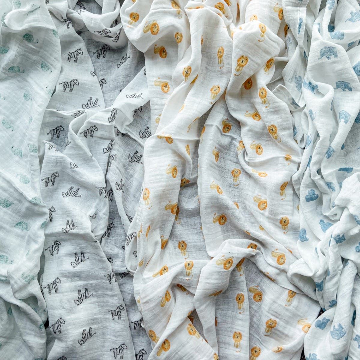 Organic Cotton Muslin Swaddle Blanket 4 Pack