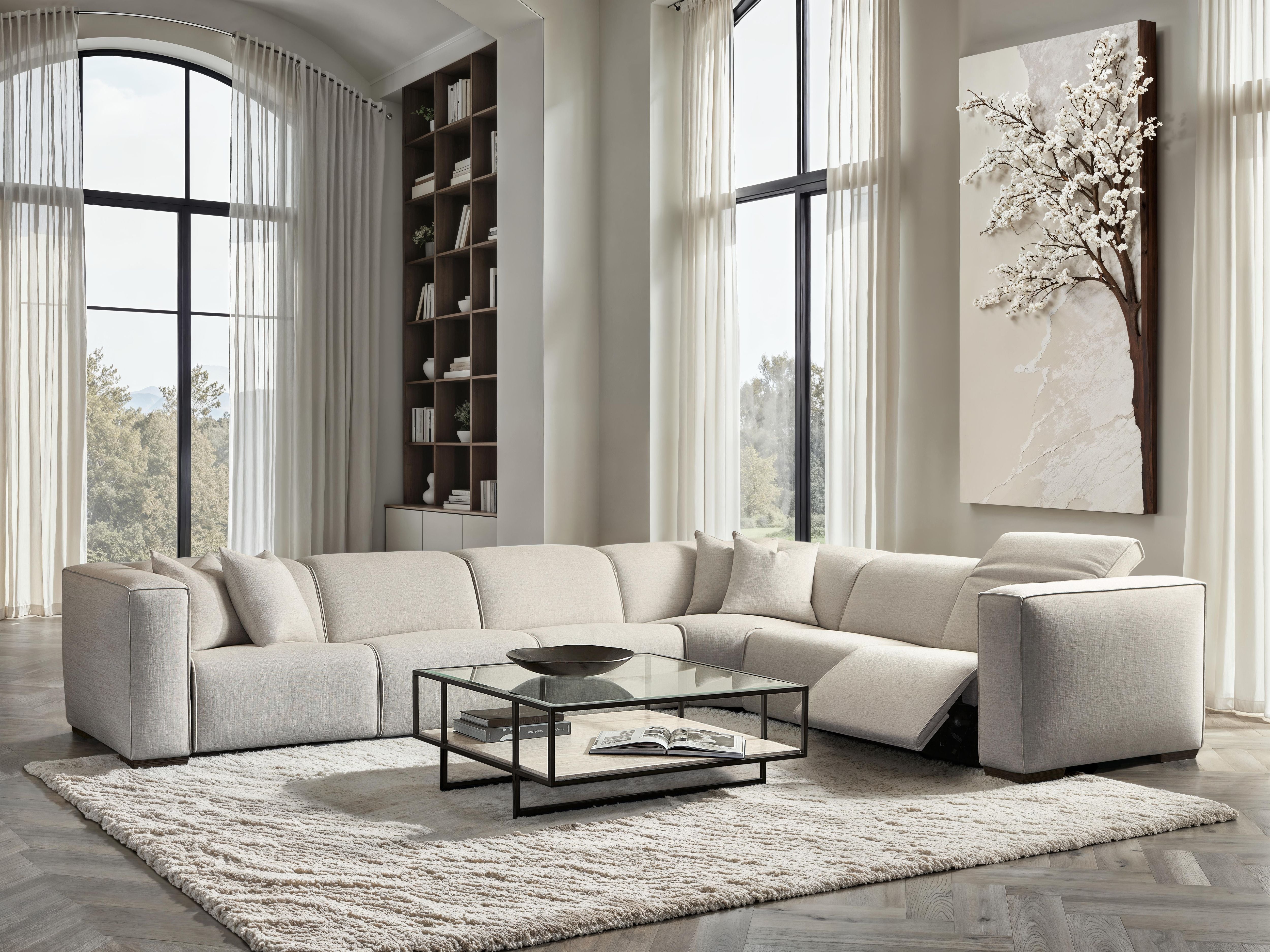 Bernhardt Furniture Bliss Fabric Power Motion Sectional