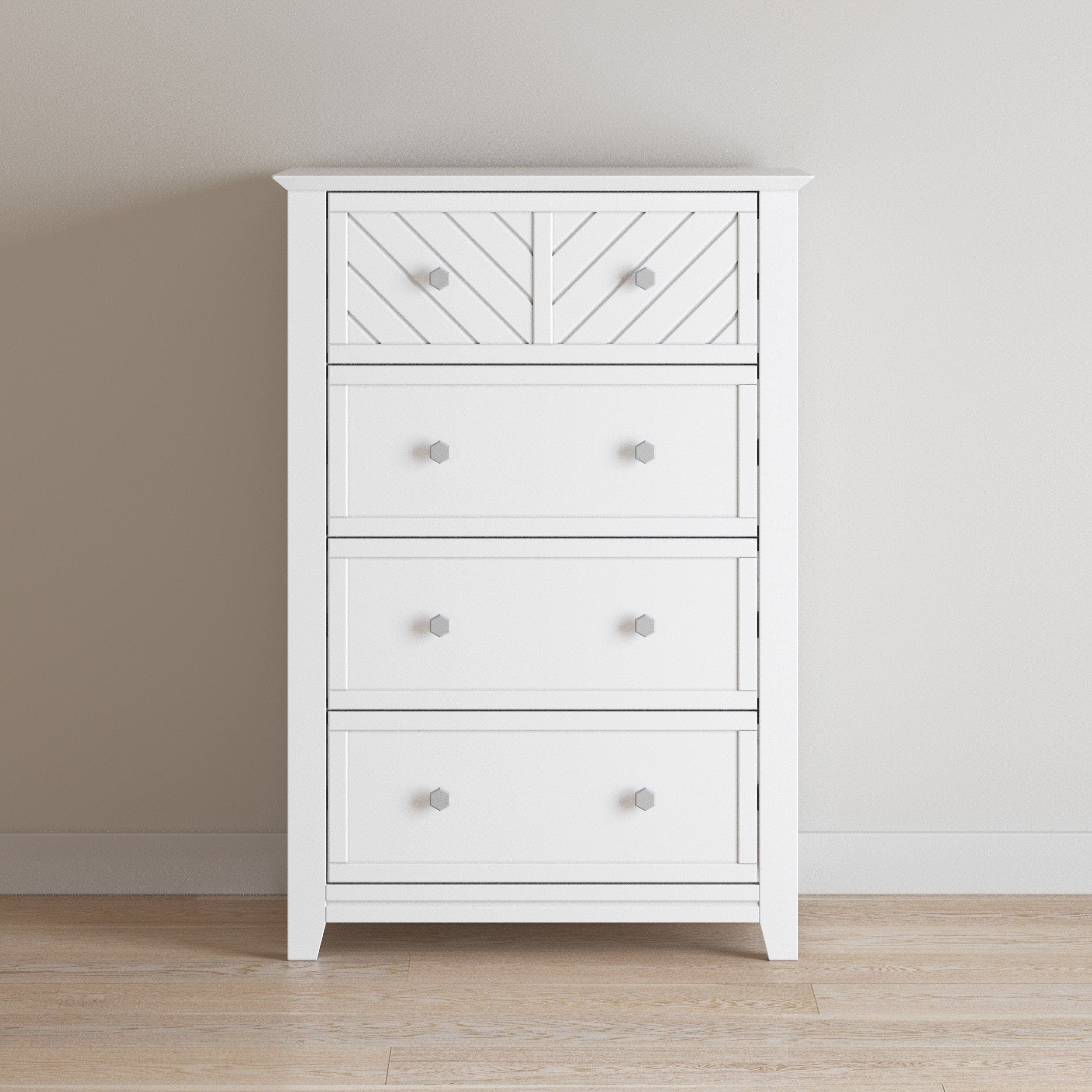 Atwood 4-Drawer Chest, Matte White