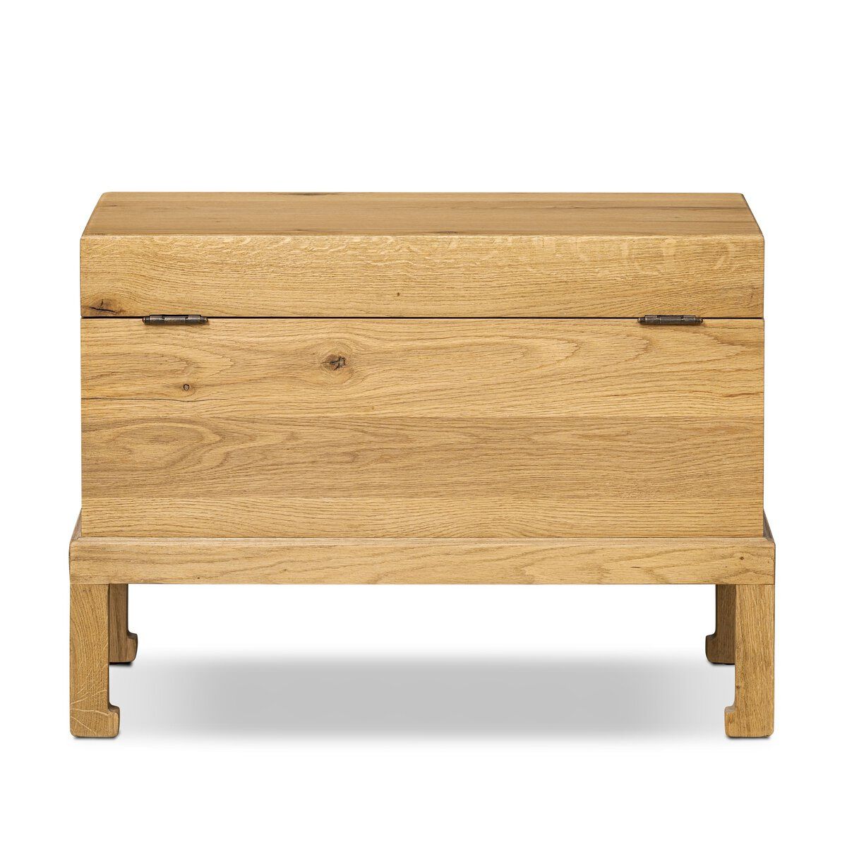 Alister Trunk Solid Oak Storage with Bronzed Hardware