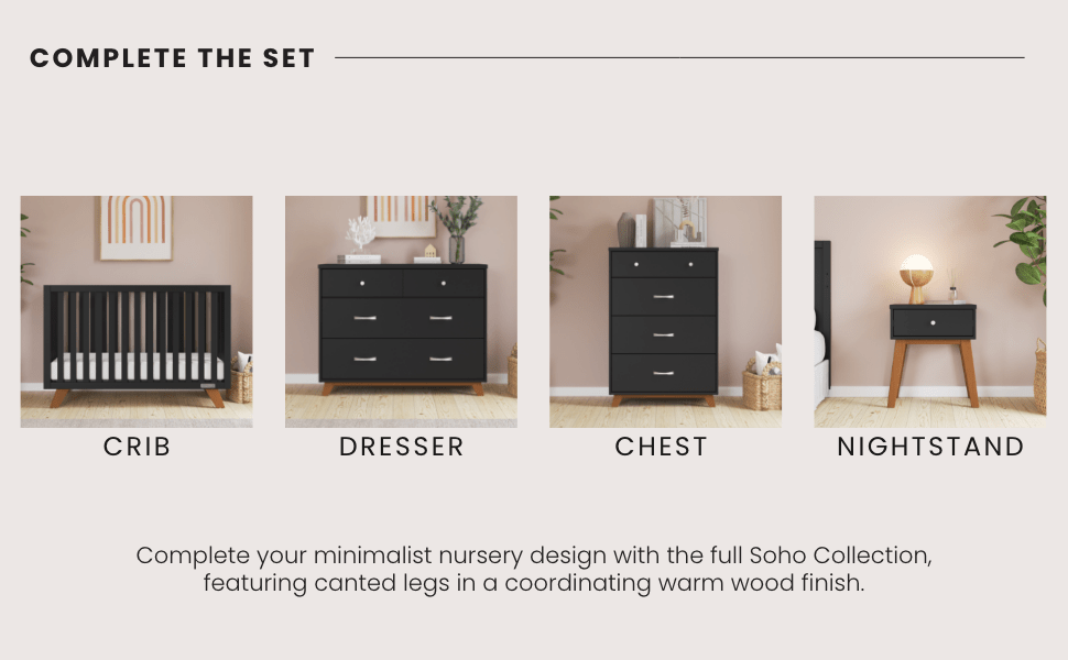 Soho Nightstand, Ebony