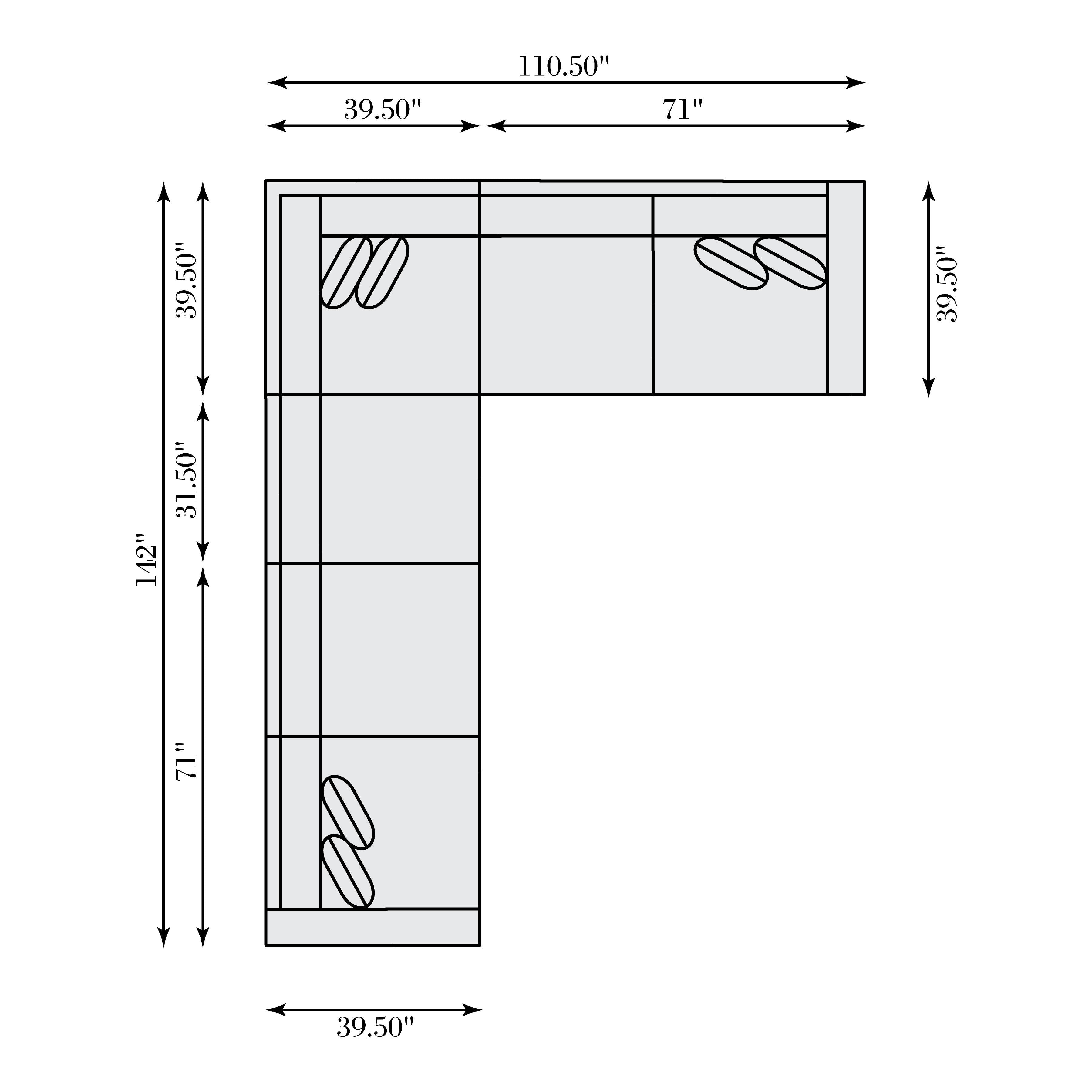 Bernhardt Furniture Lars Leather Sectional