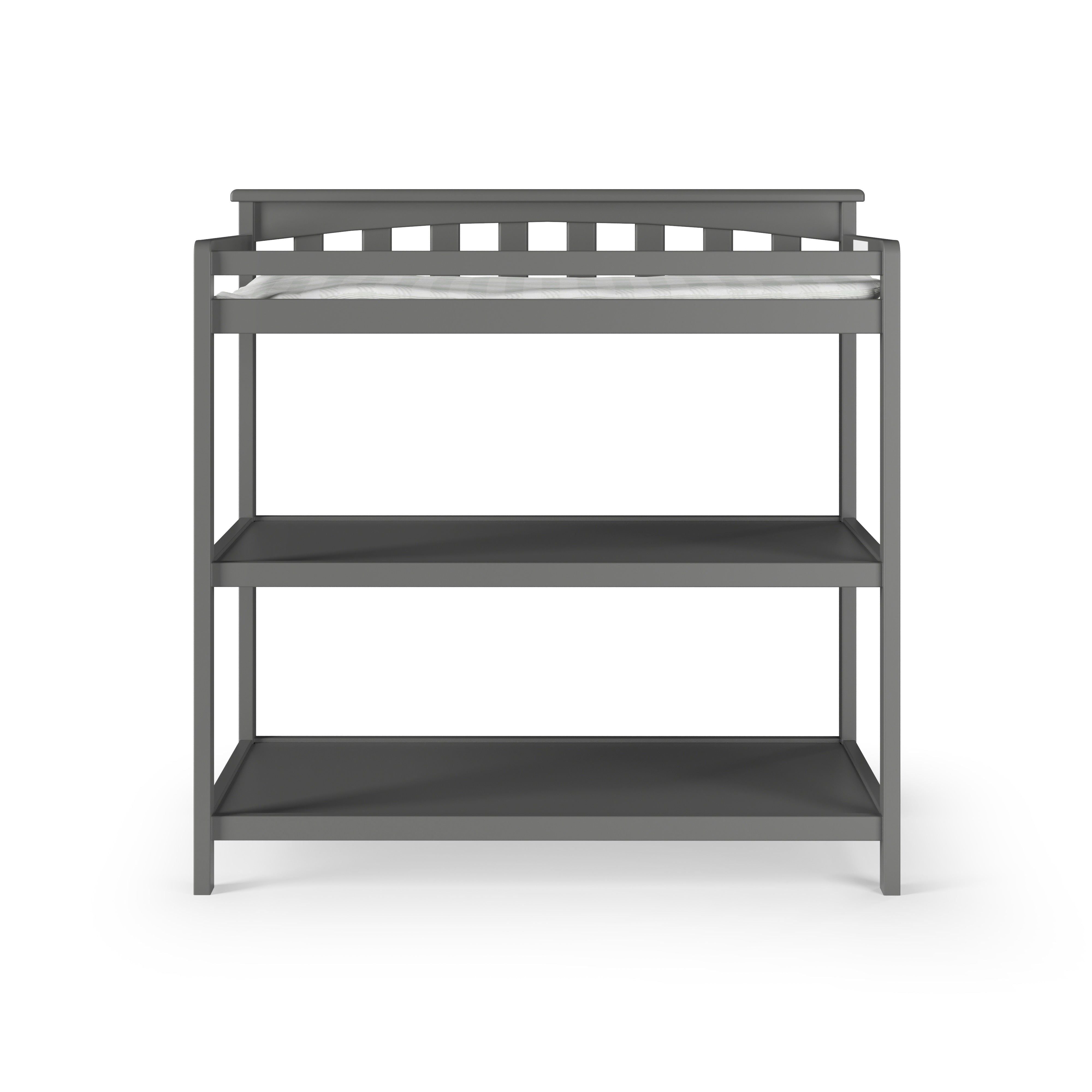 Flat Top Baby Changing Table, Cool Gray