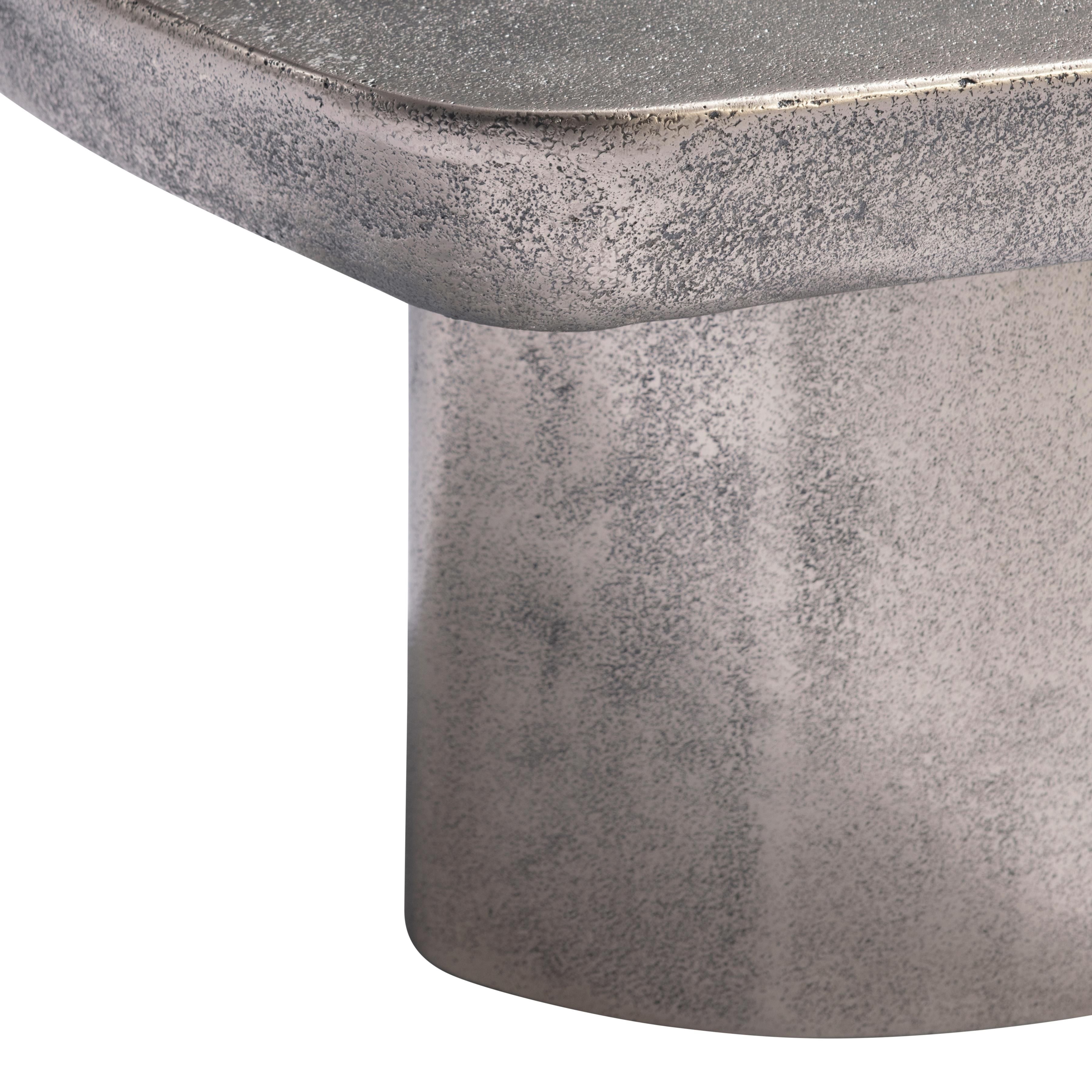 Bernhardt Clawson Cocktail Table Cast Aluminum Graphite