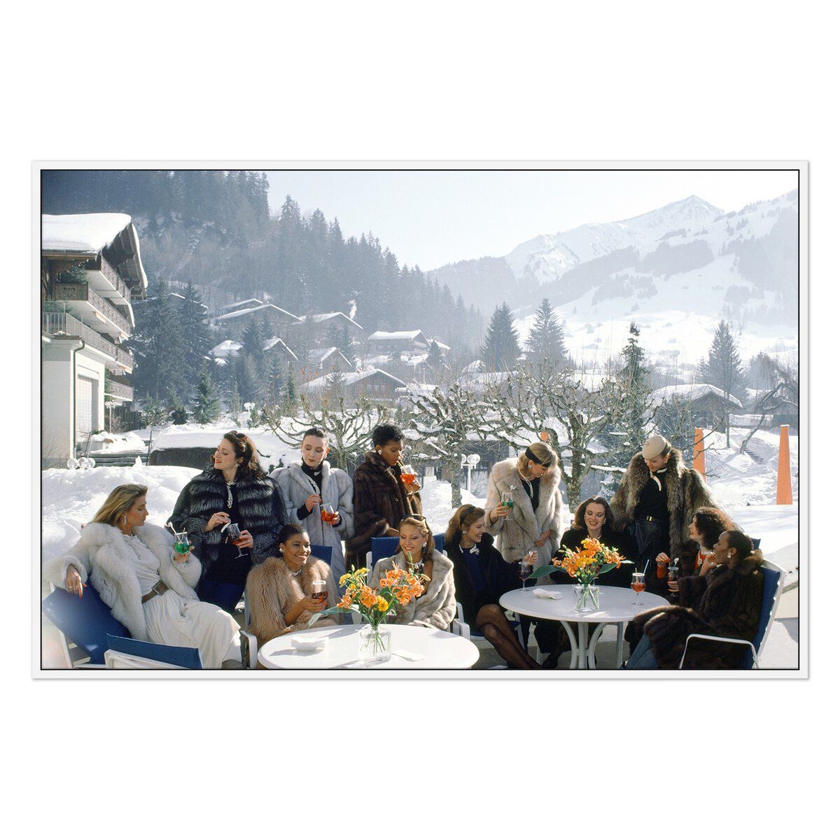 Drinks At Gstaad By Slim Aarons