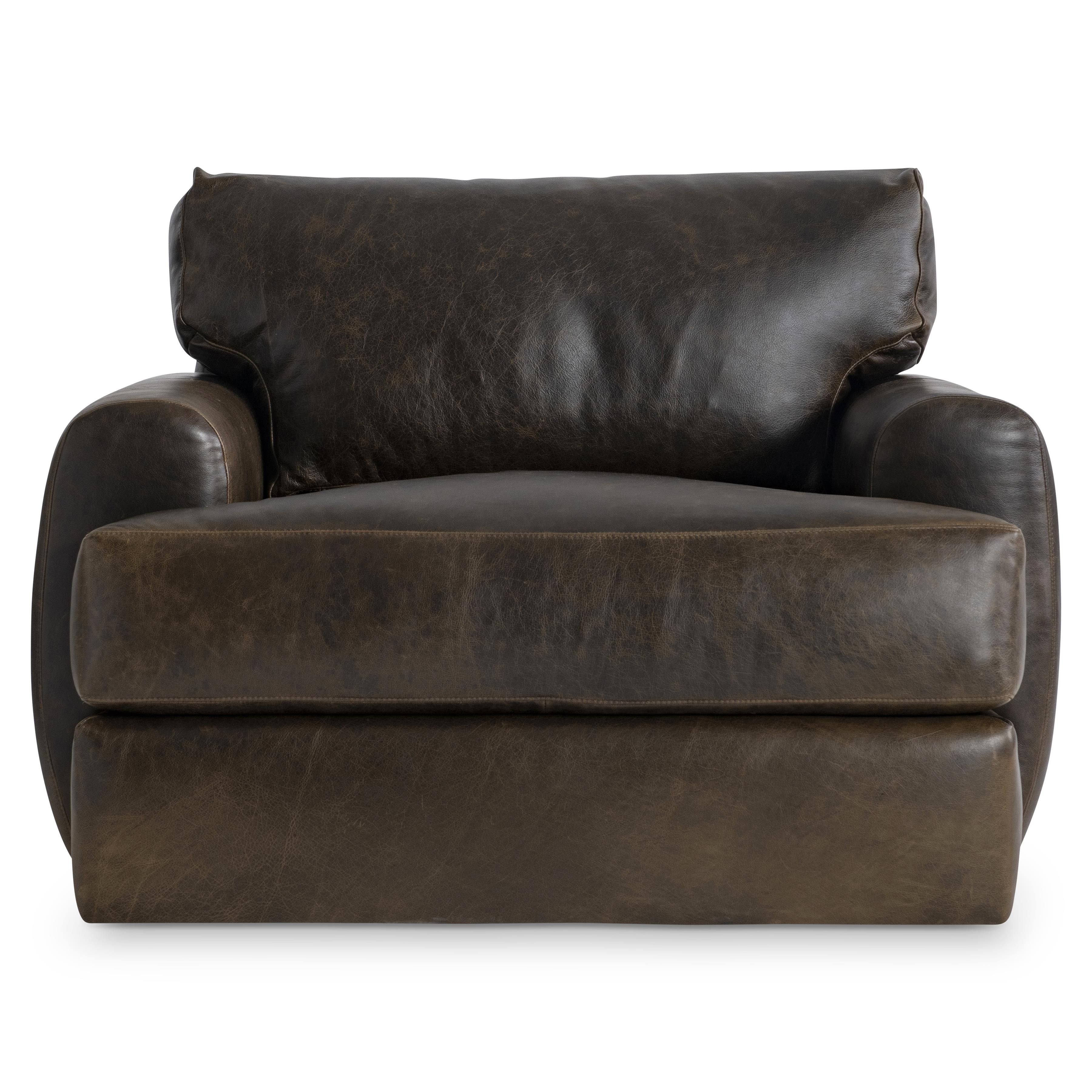 Bernhardt Furniture Cameron Leather Swivel Chair
