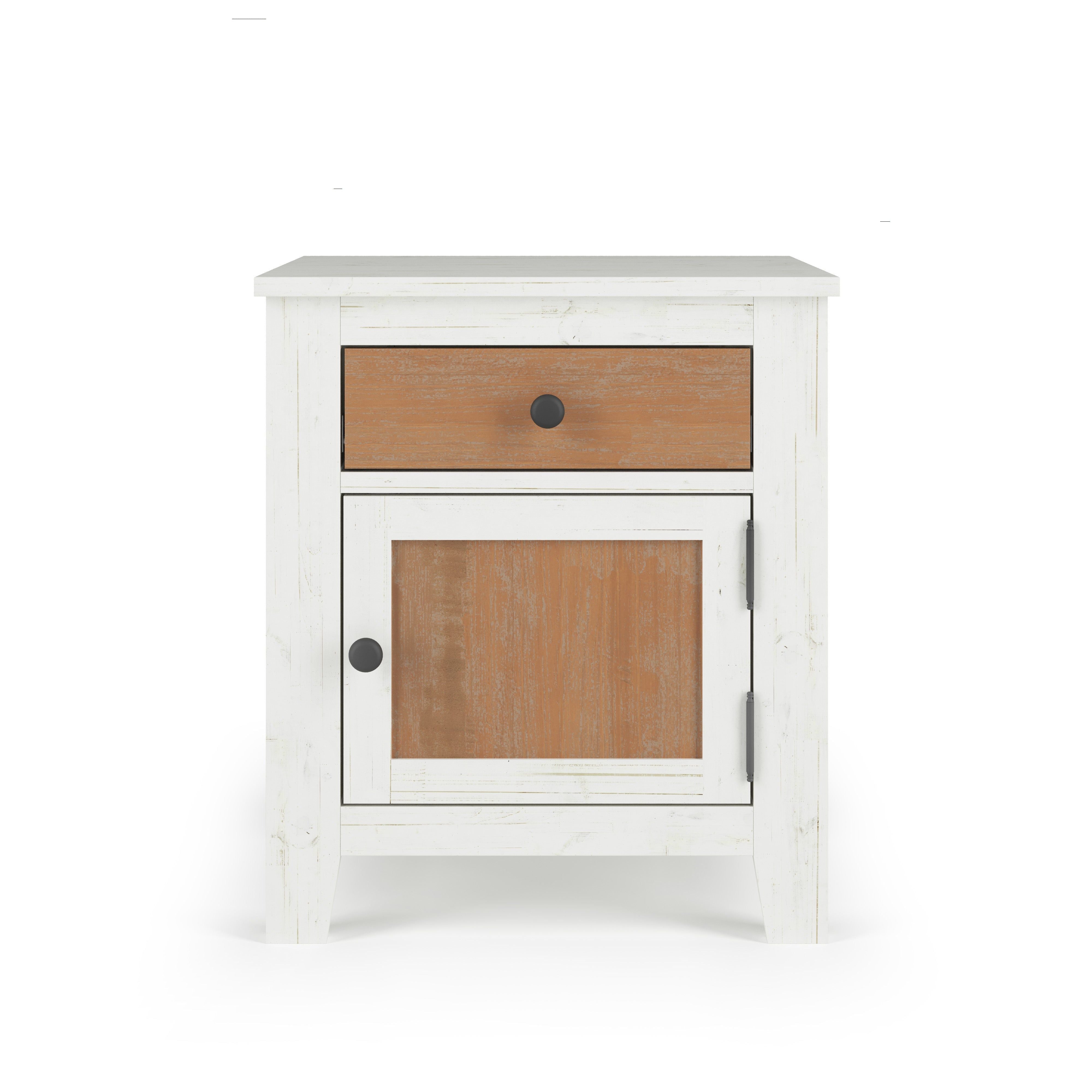 Ocean Grove Nightstand, White/Brown