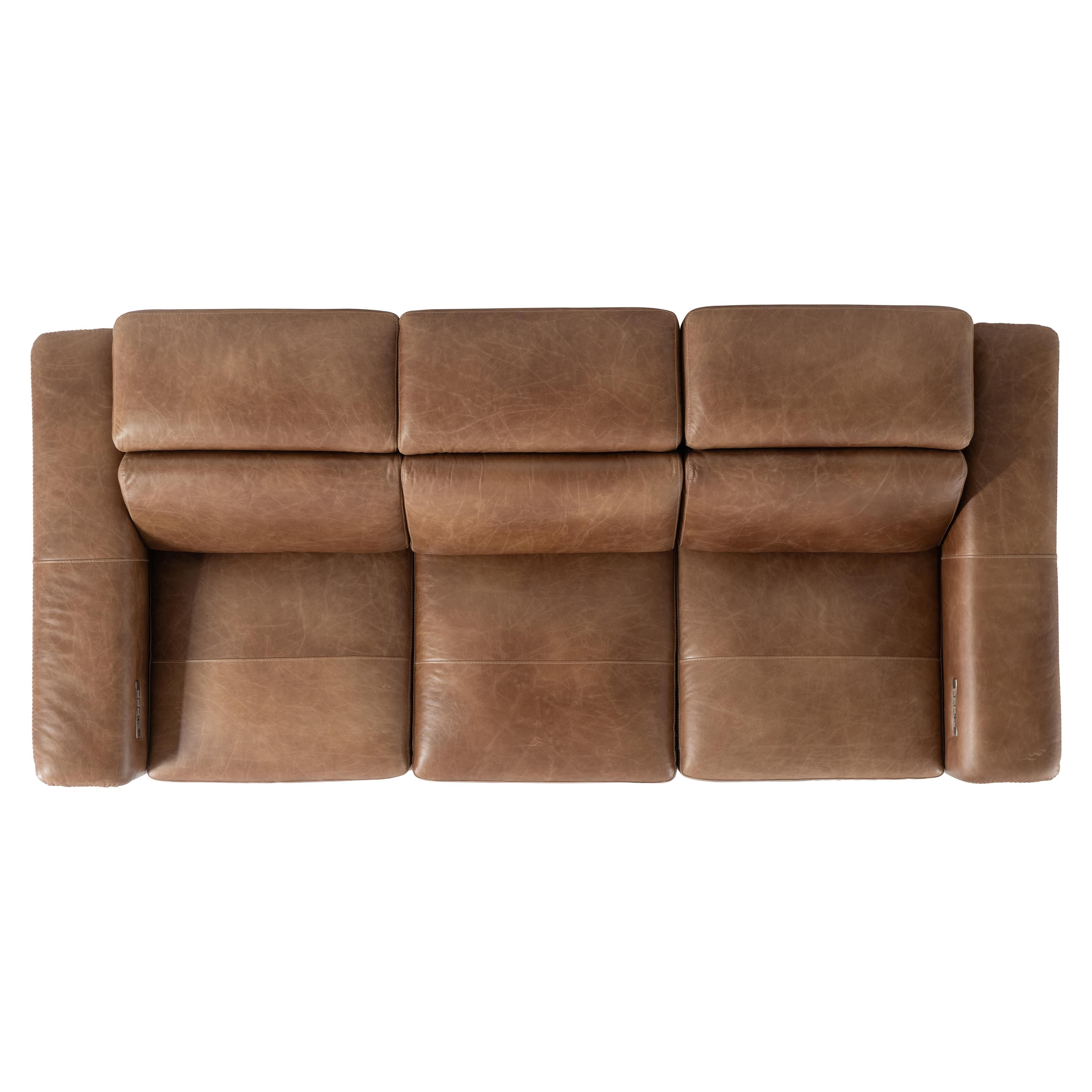 Bernhardt Furniture Lioni Leather Power Motion Sofa