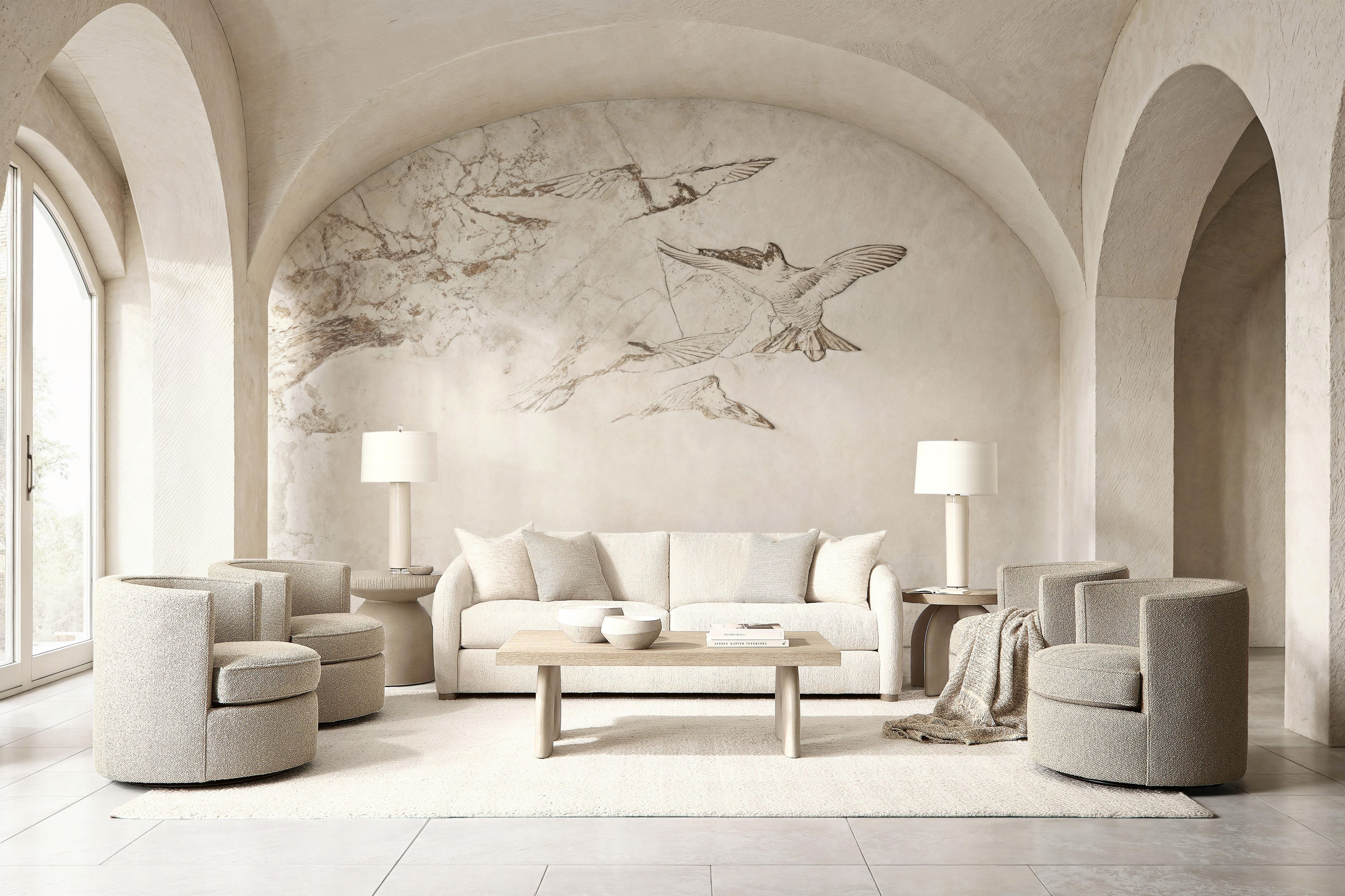 Bernhardt Fleur Fabric Swivel Chair