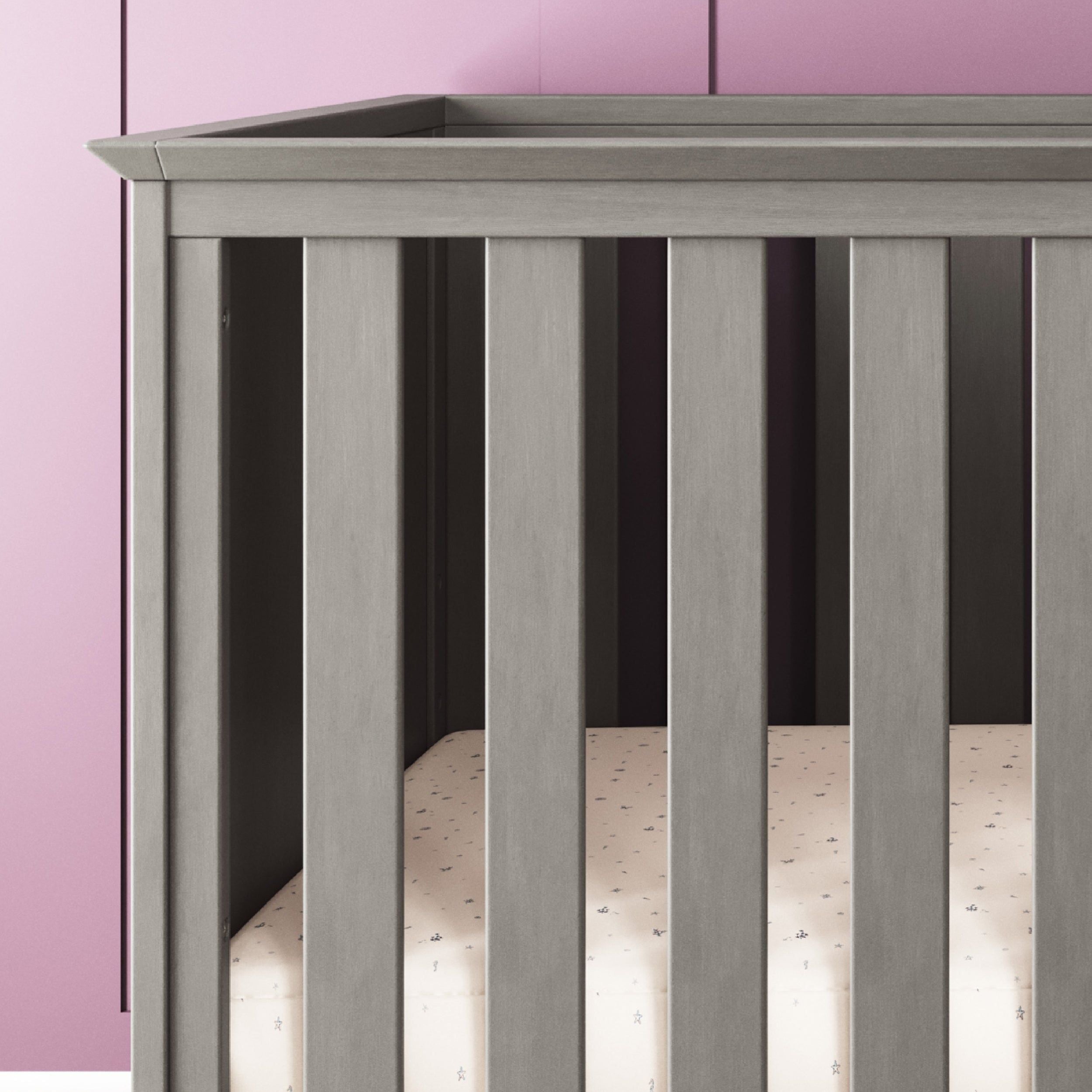 Atwood 3-in-1 Euro Convertible Crib, Lunar Gray