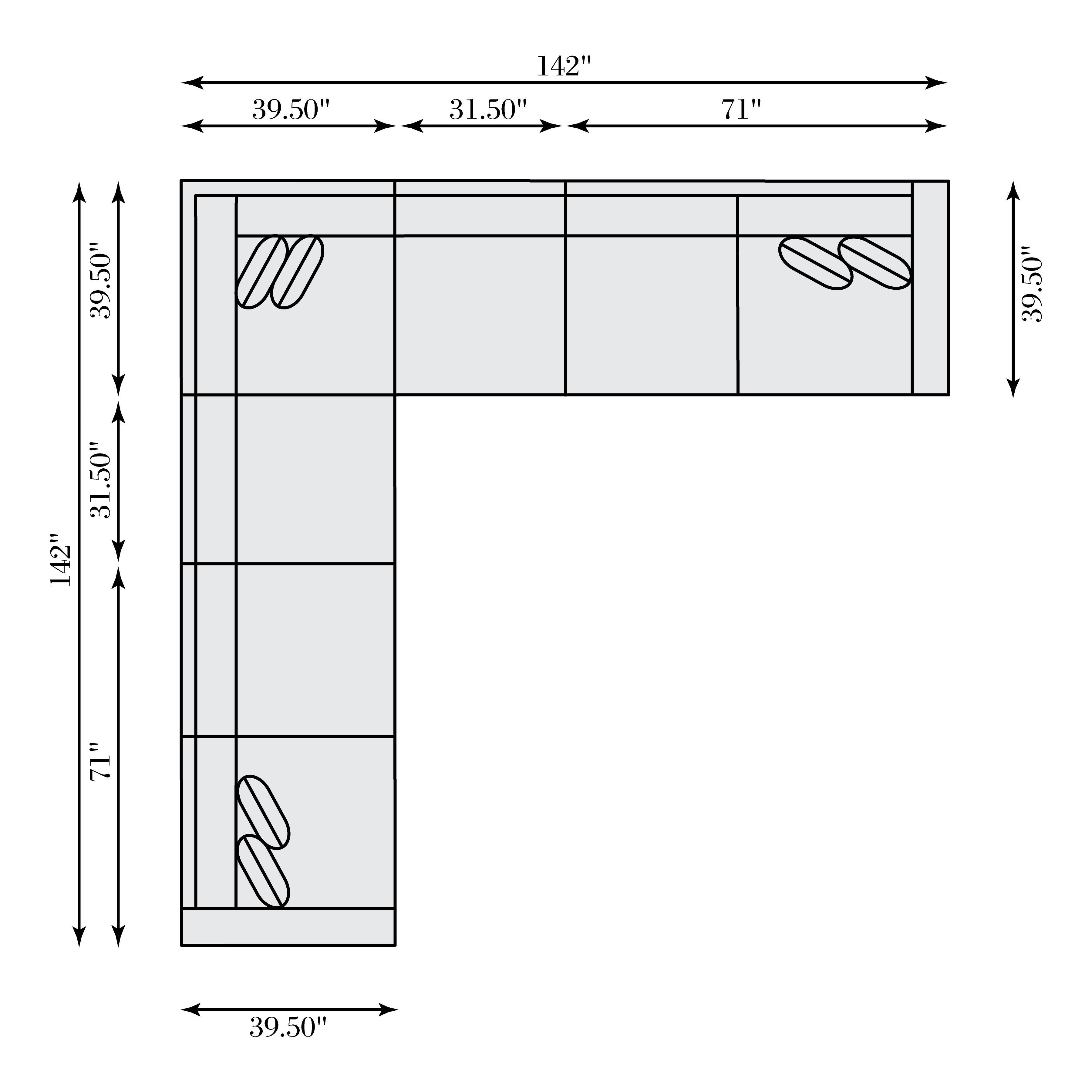 Bernhardt Furniture Lars Leather Sectional
