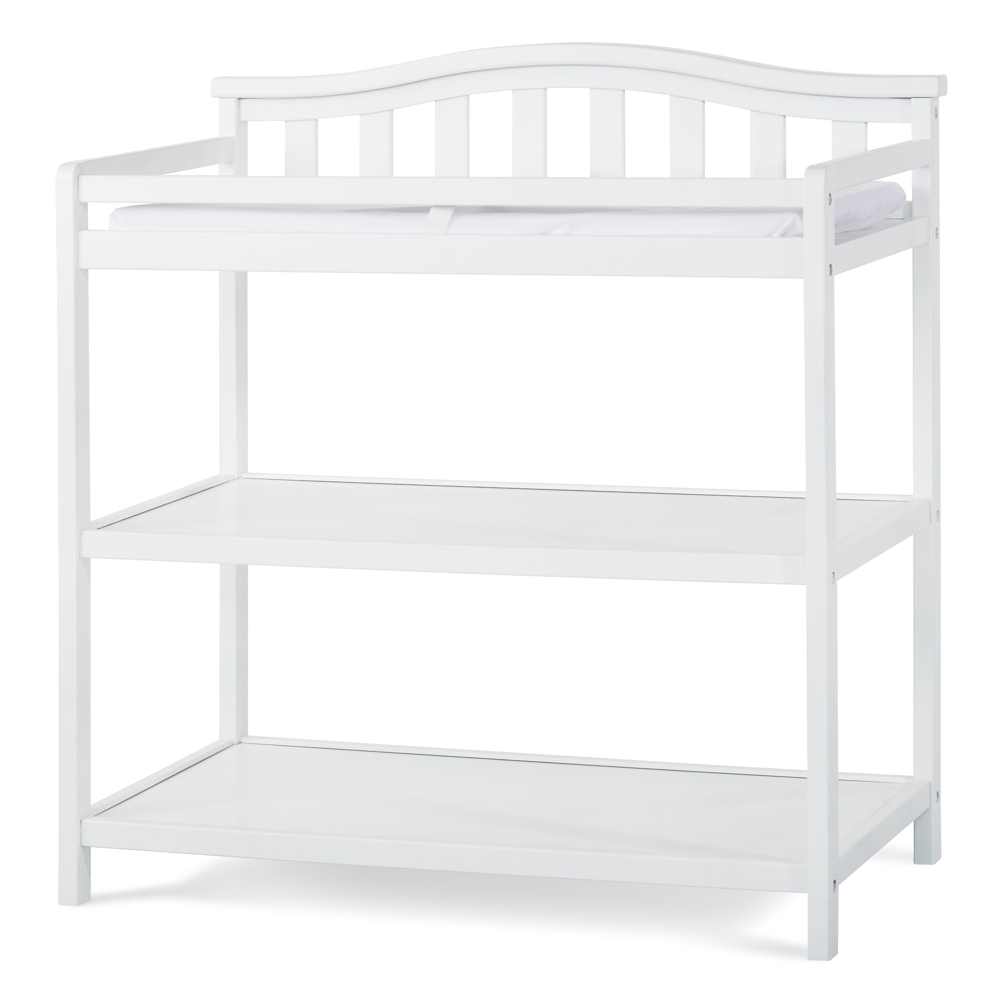 Arch Top Baby Changing Table, Matte White