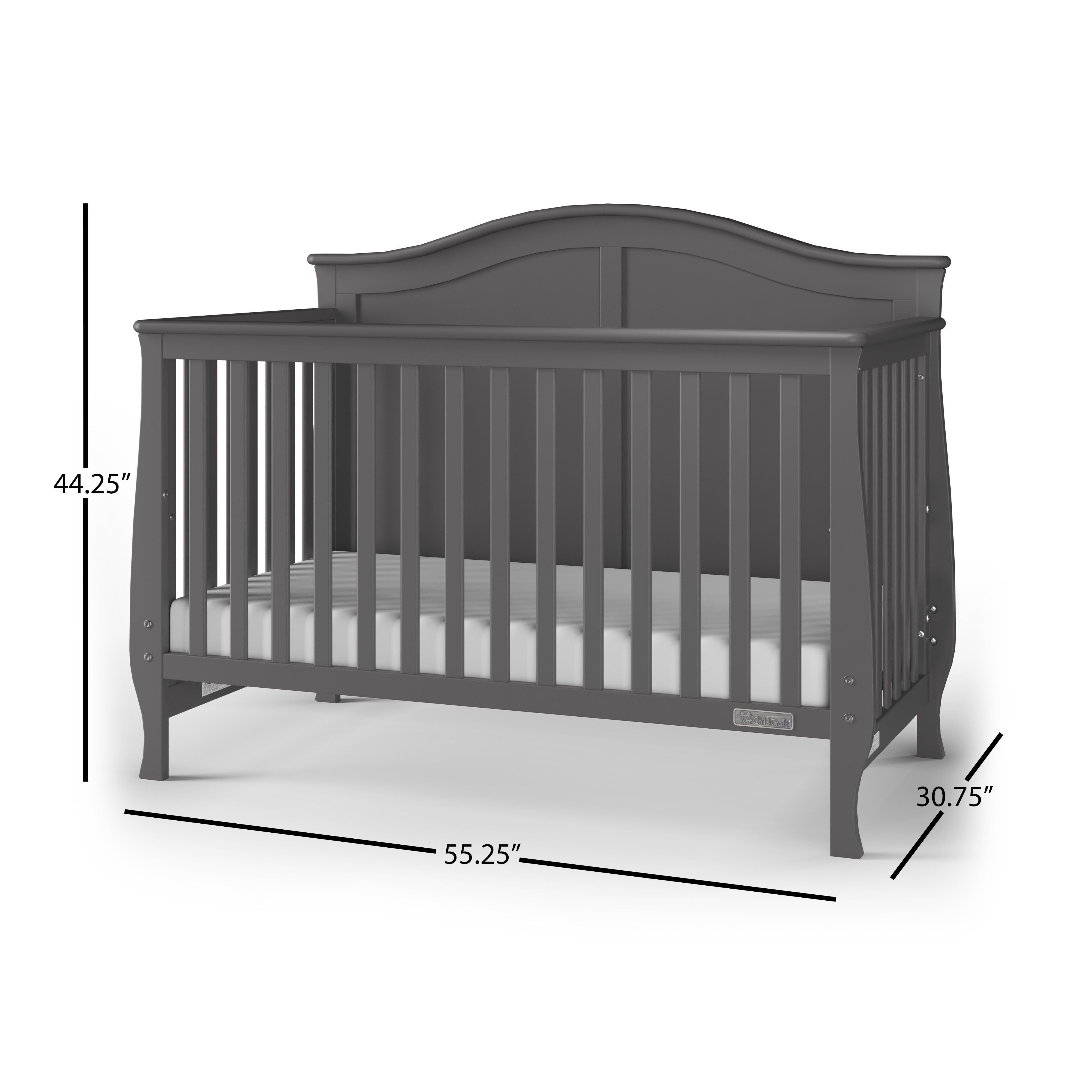 Camden 4-in-1 Convertible Crib, Cool Grey