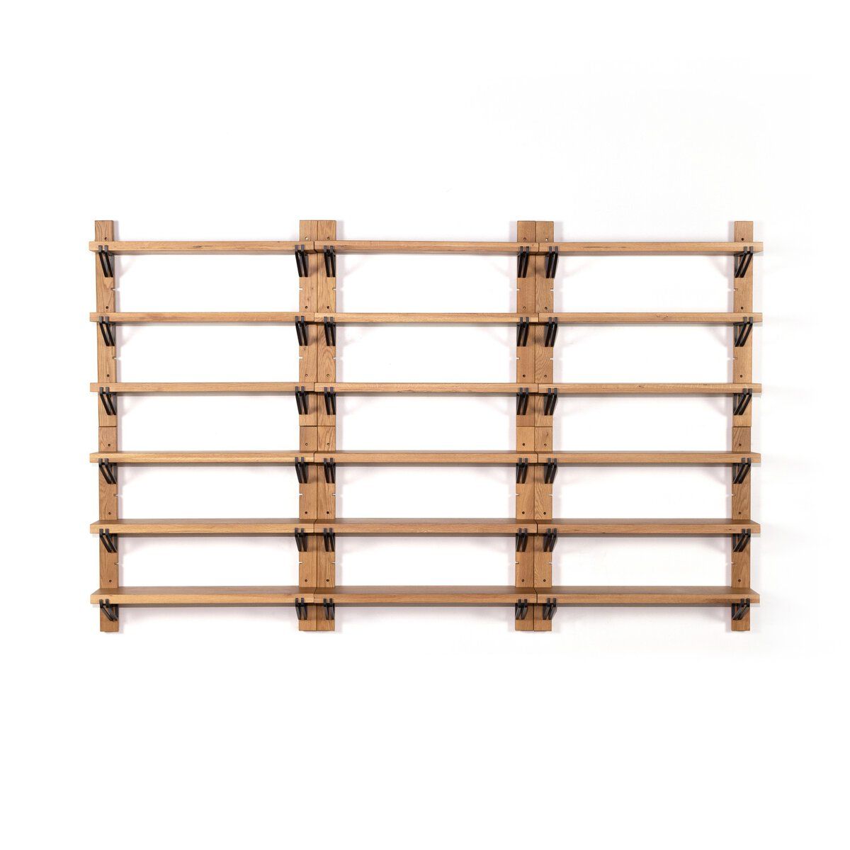 Pivott Shelf Single Oak Veneer Storage with Adjustable Shelves