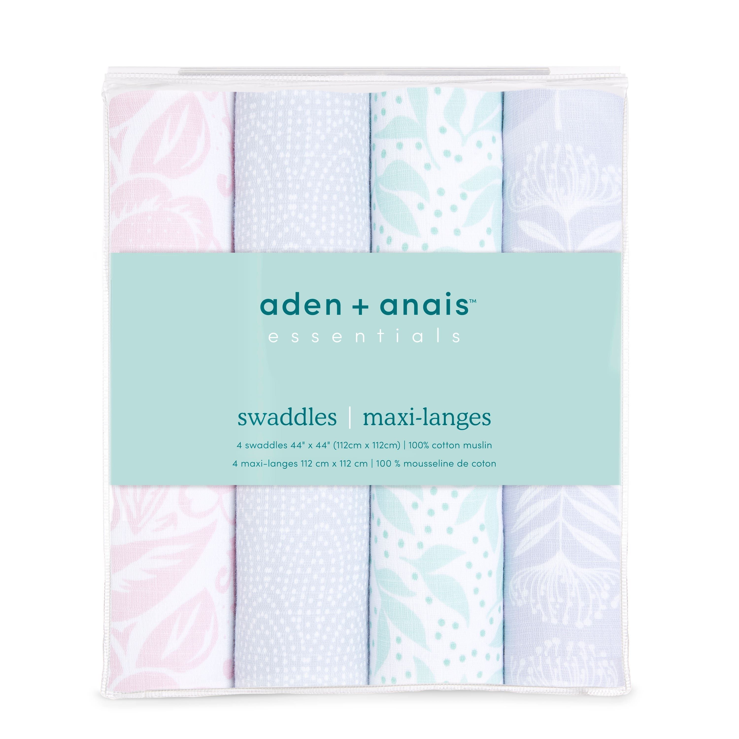 Essentials Cotton Muslin Swaddle Blanket 4 Pack