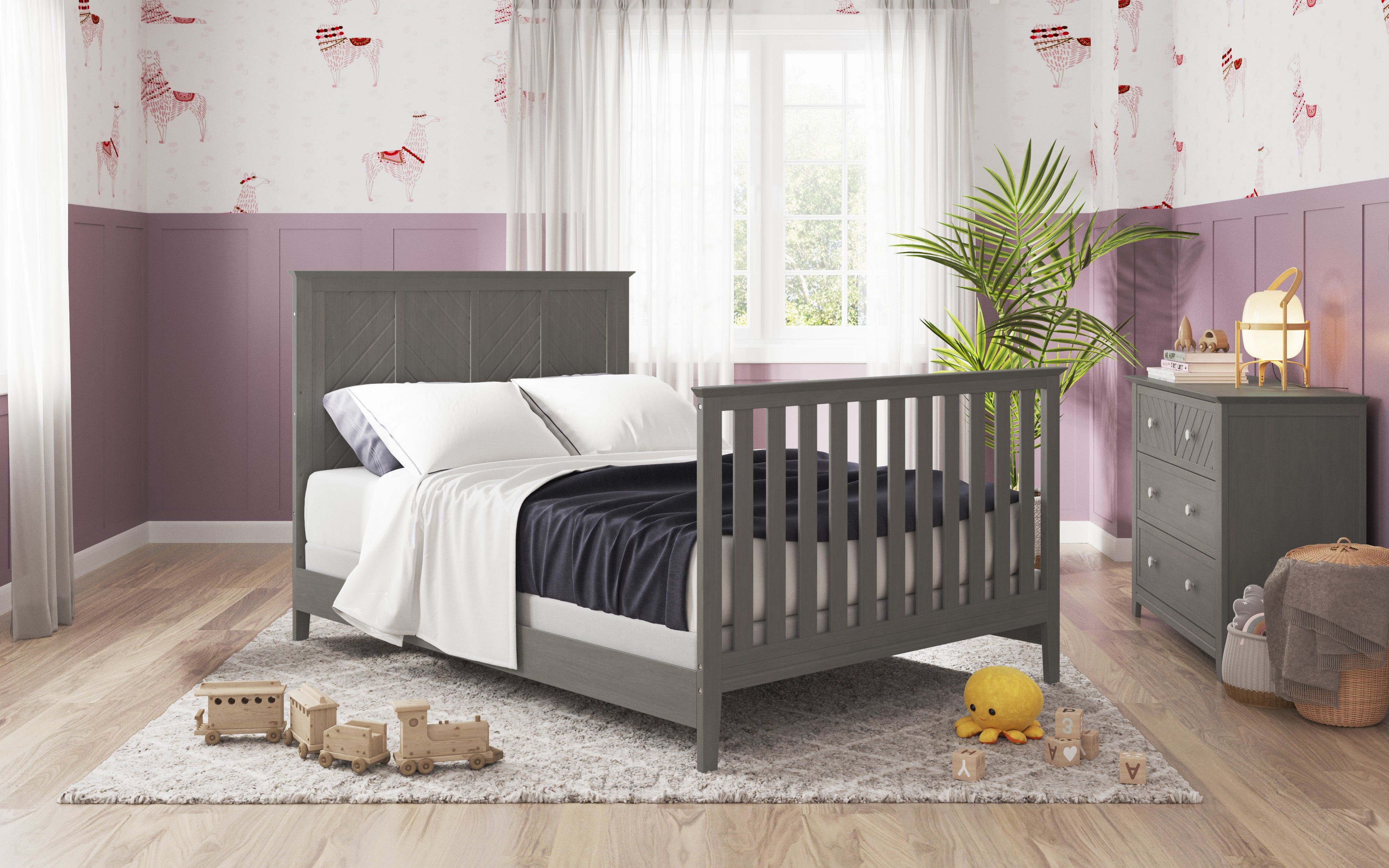 F06401 - Full-Size Bed Rail - Lunar Gray