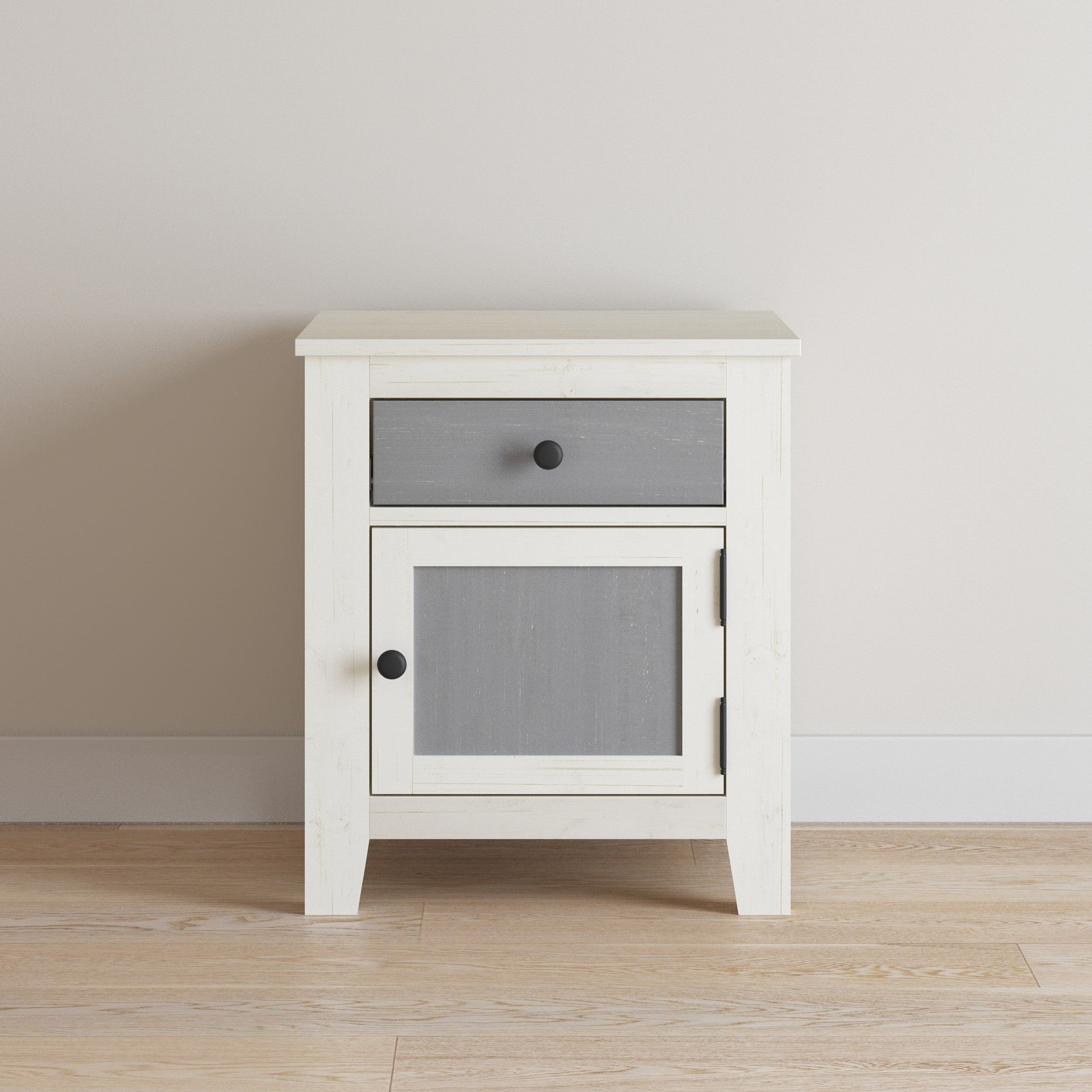 Ocean Grove Nightstand, White/Gray